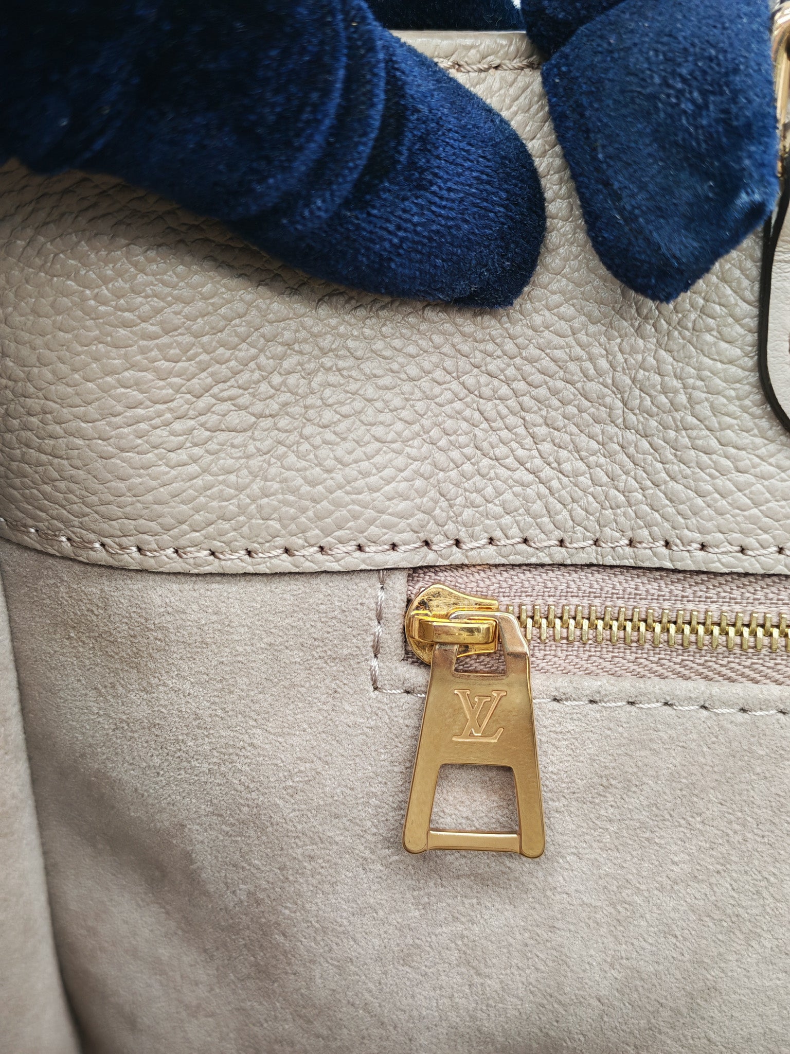 OnTheGo MM (OTG) in Beige Monogram Empriente Leather & Gold Hardware Microchip