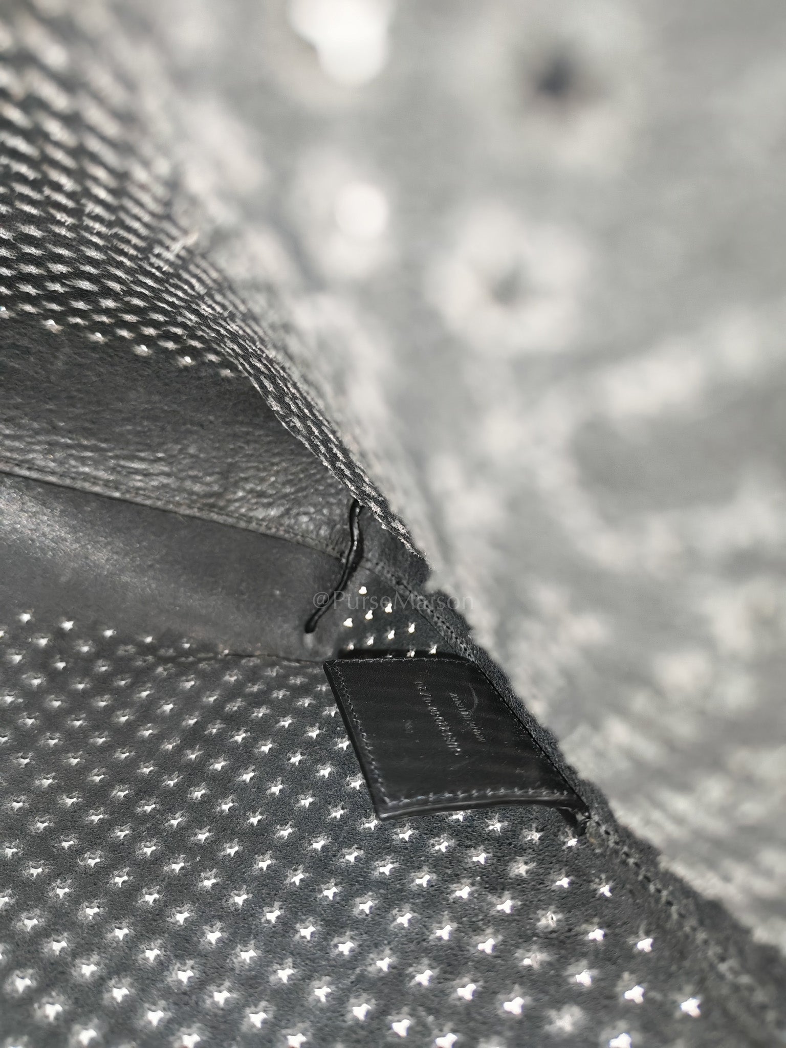 Perforated Star in Black Calfskin Leather Crossbody Bag
