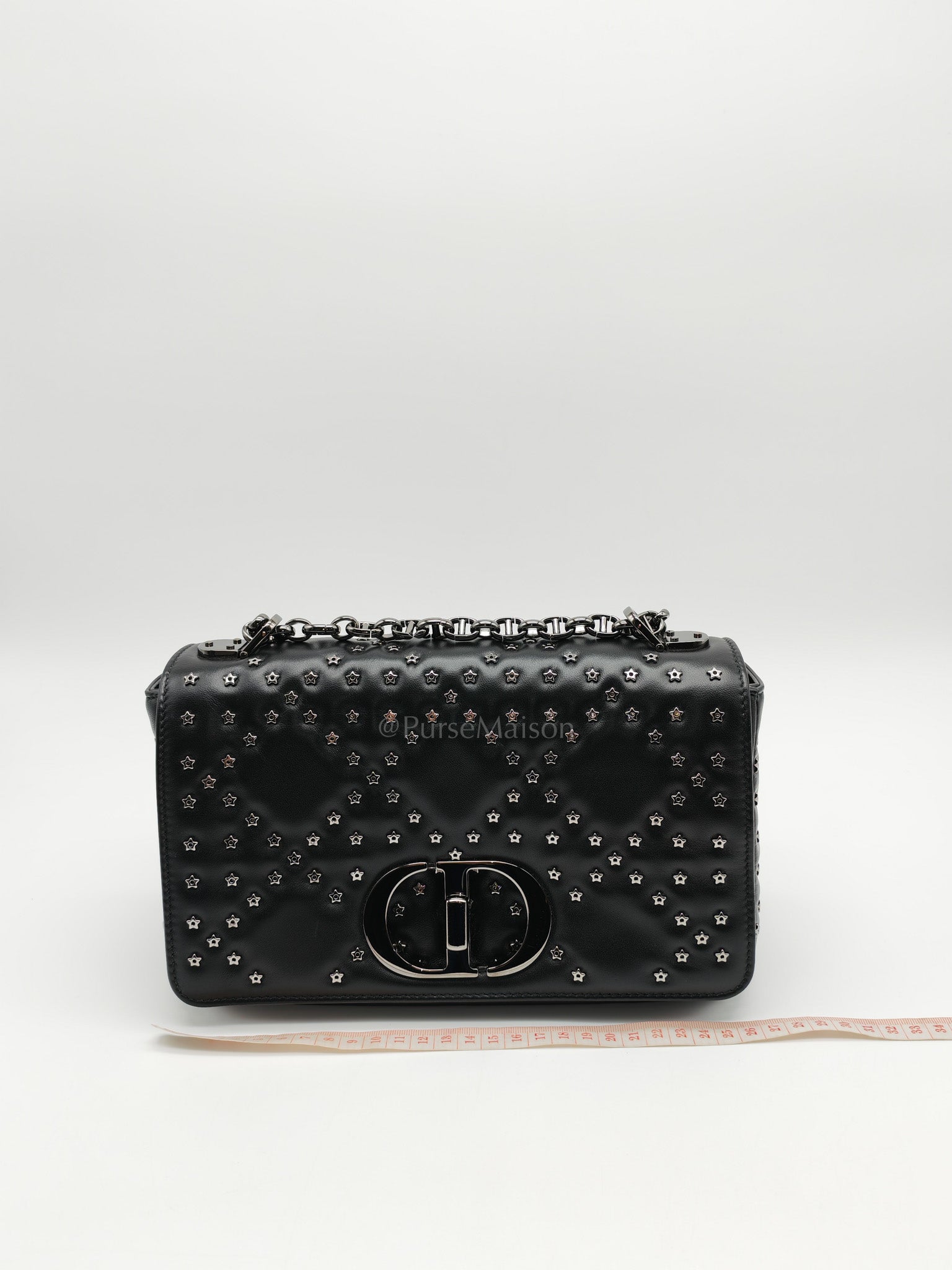 Caro Lucky Star in Black Quilted Cannage Lambskin Leather