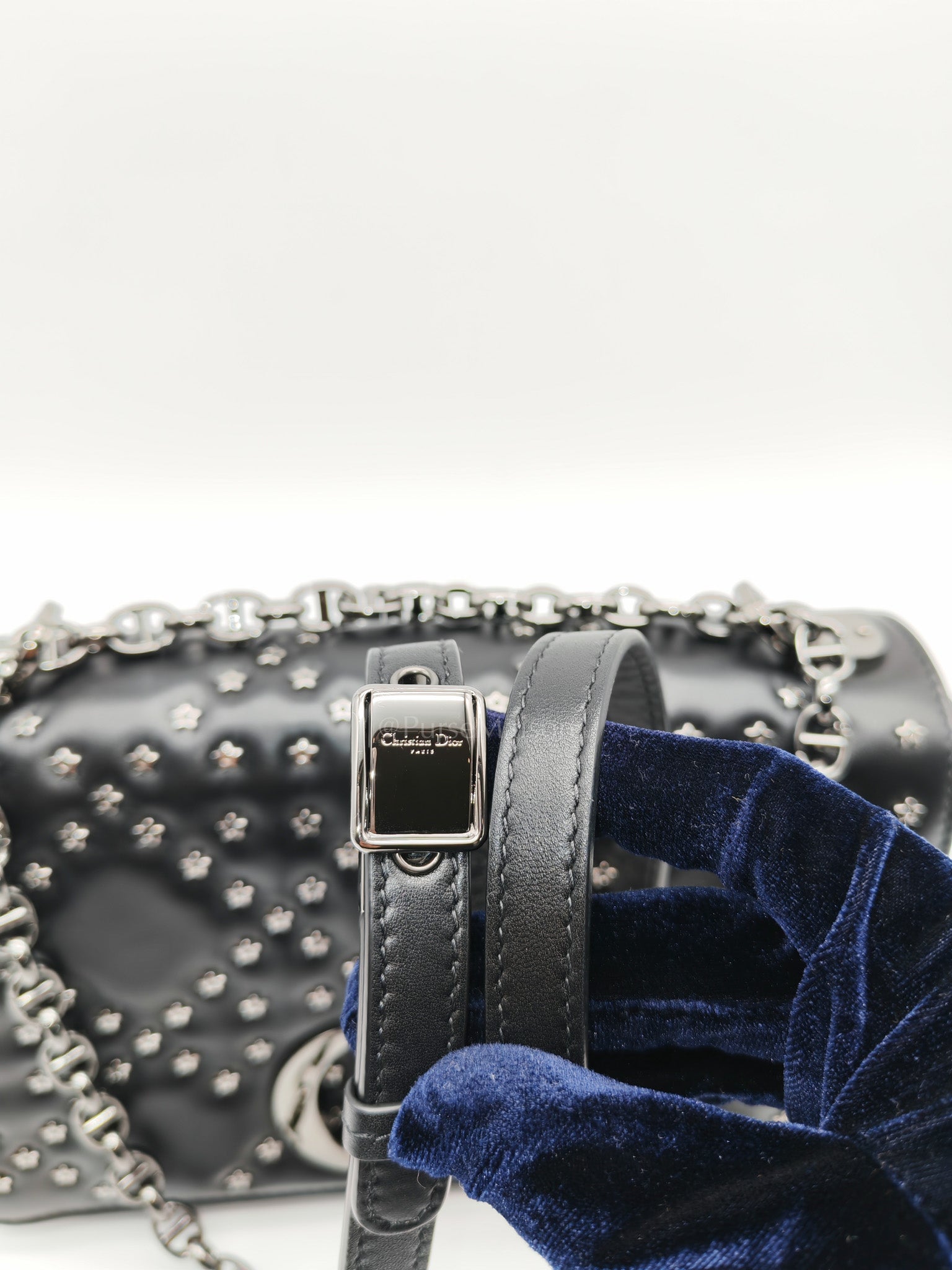 Caro Lucky Star in Black Quilted Cannage Lambskin Leather