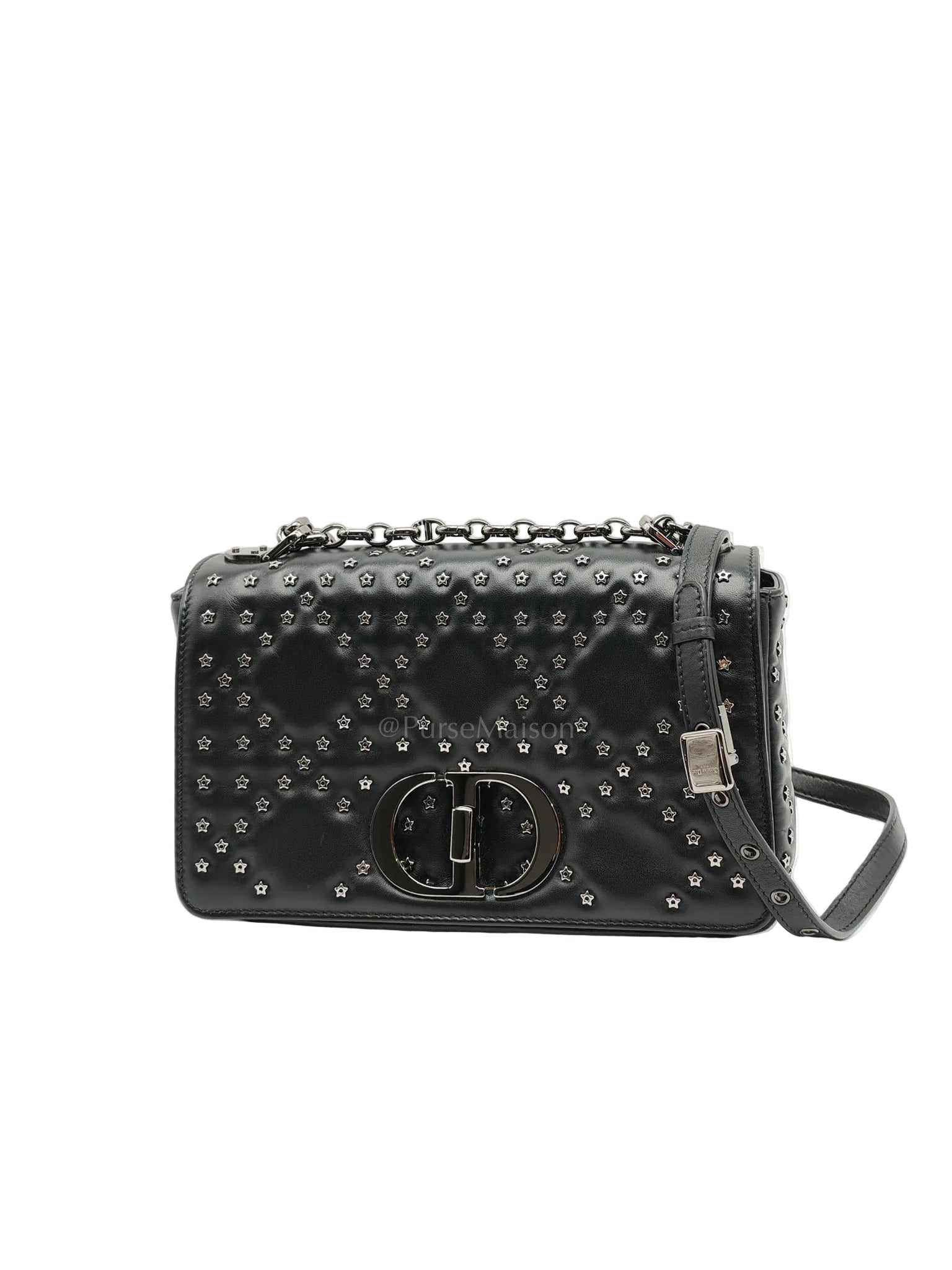 Caro Lucky Star in Black Quilted Cannage Lambskin Leather