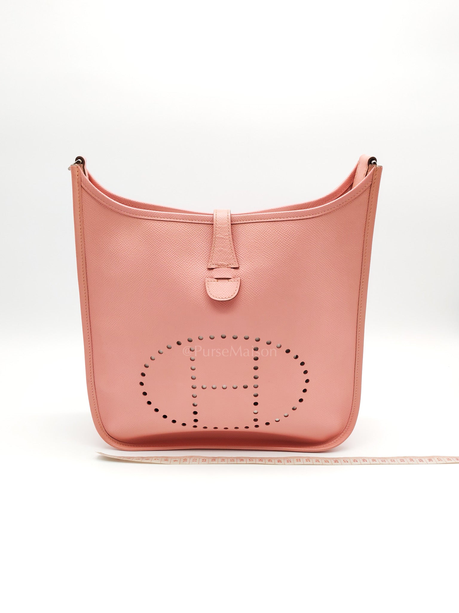 Evelyne PM in Pink Epsom Leather & Palladium Hardware Stamp T(2015)
