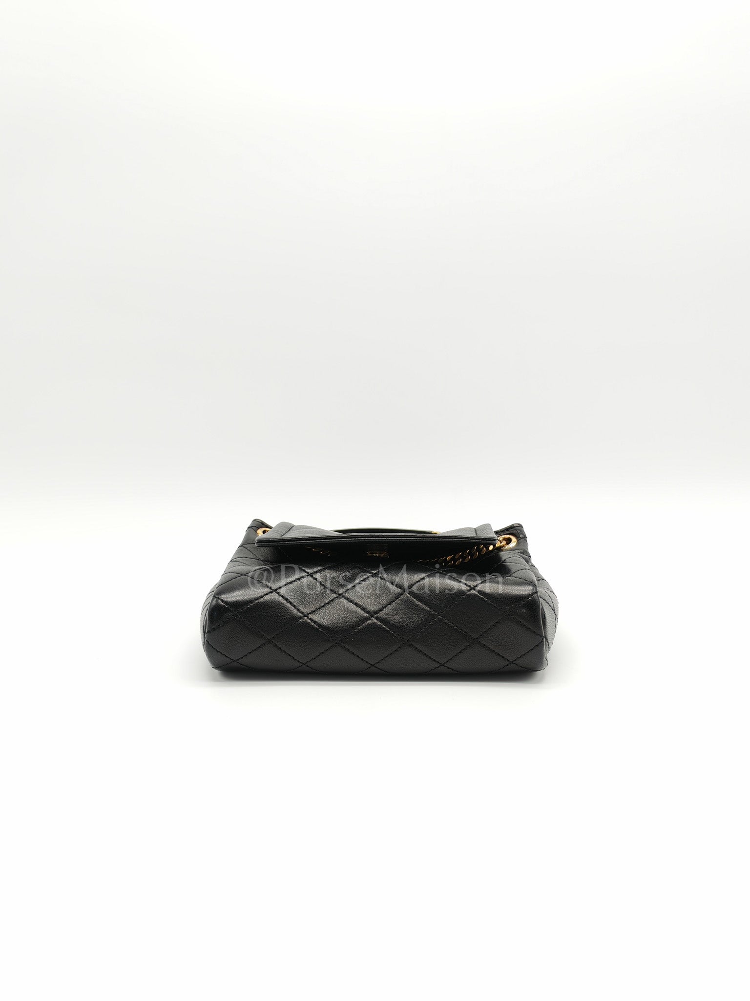 Mini Nolita Crossbody Bag in Black Agneau Leather Gold Hardware