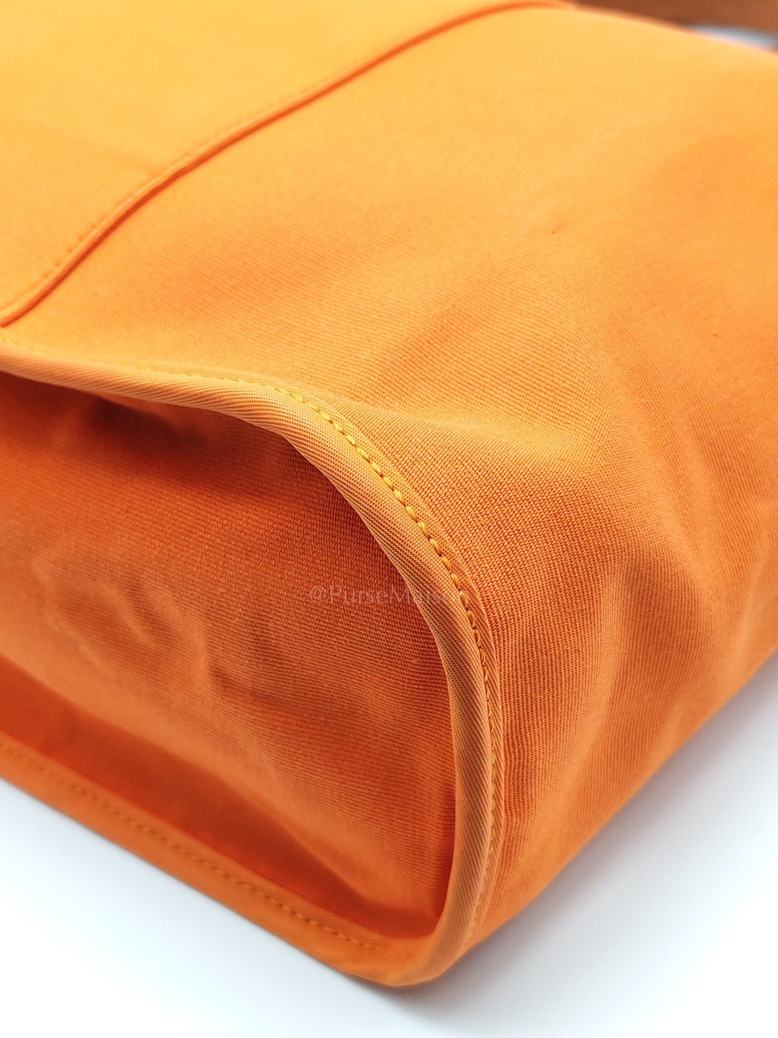 Cabag 32 Tote Bag in Orange Elan & Palladium Hardware Stamp Square P (2012) | Purse Maison Luxury Bags Shop