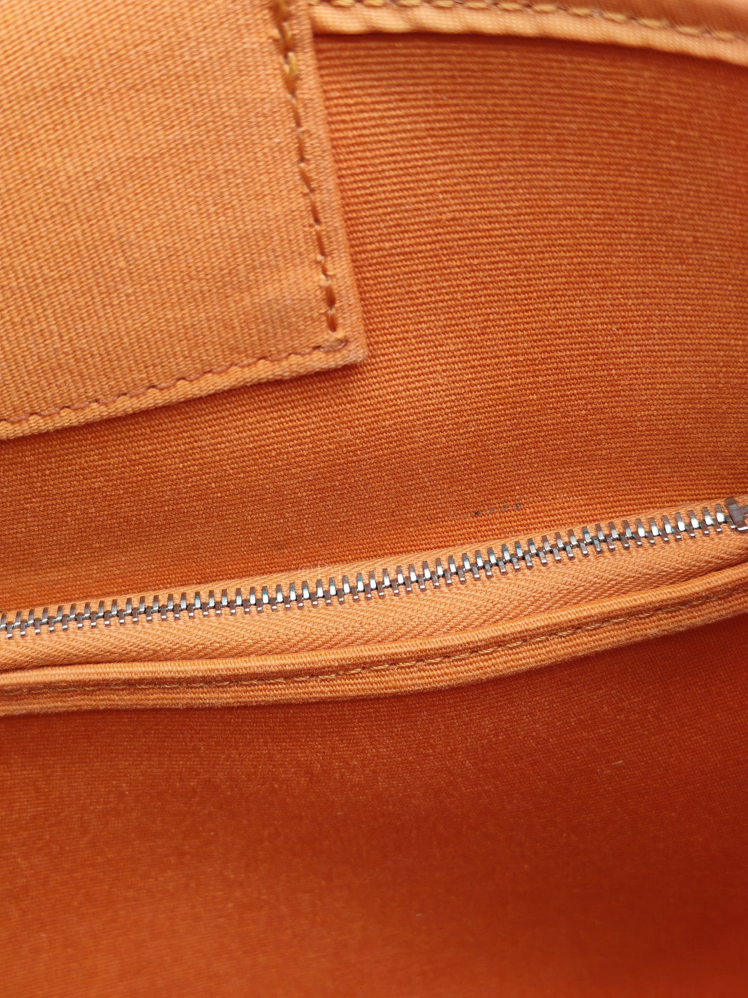 Cabag 32 Tote Bag in Orange Elan & Palladium Hardware Stamp Square P (2012) | Purse Maison Luxury Bags Shop