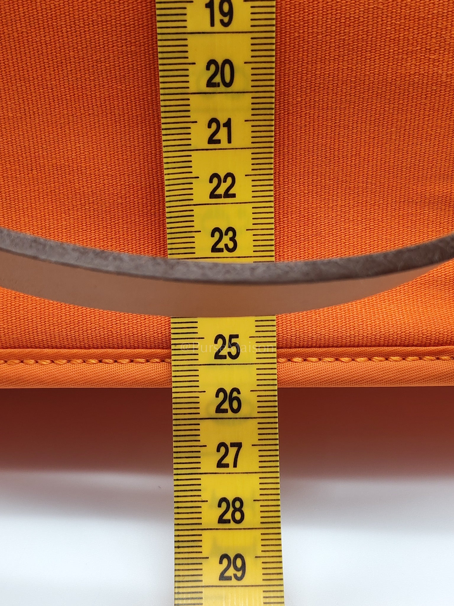 Cabag 32 Tote Bag in Orange Elan & Palladium Hardware Stamp Square P (2012) | Purse Maison Luxury Bags Shop