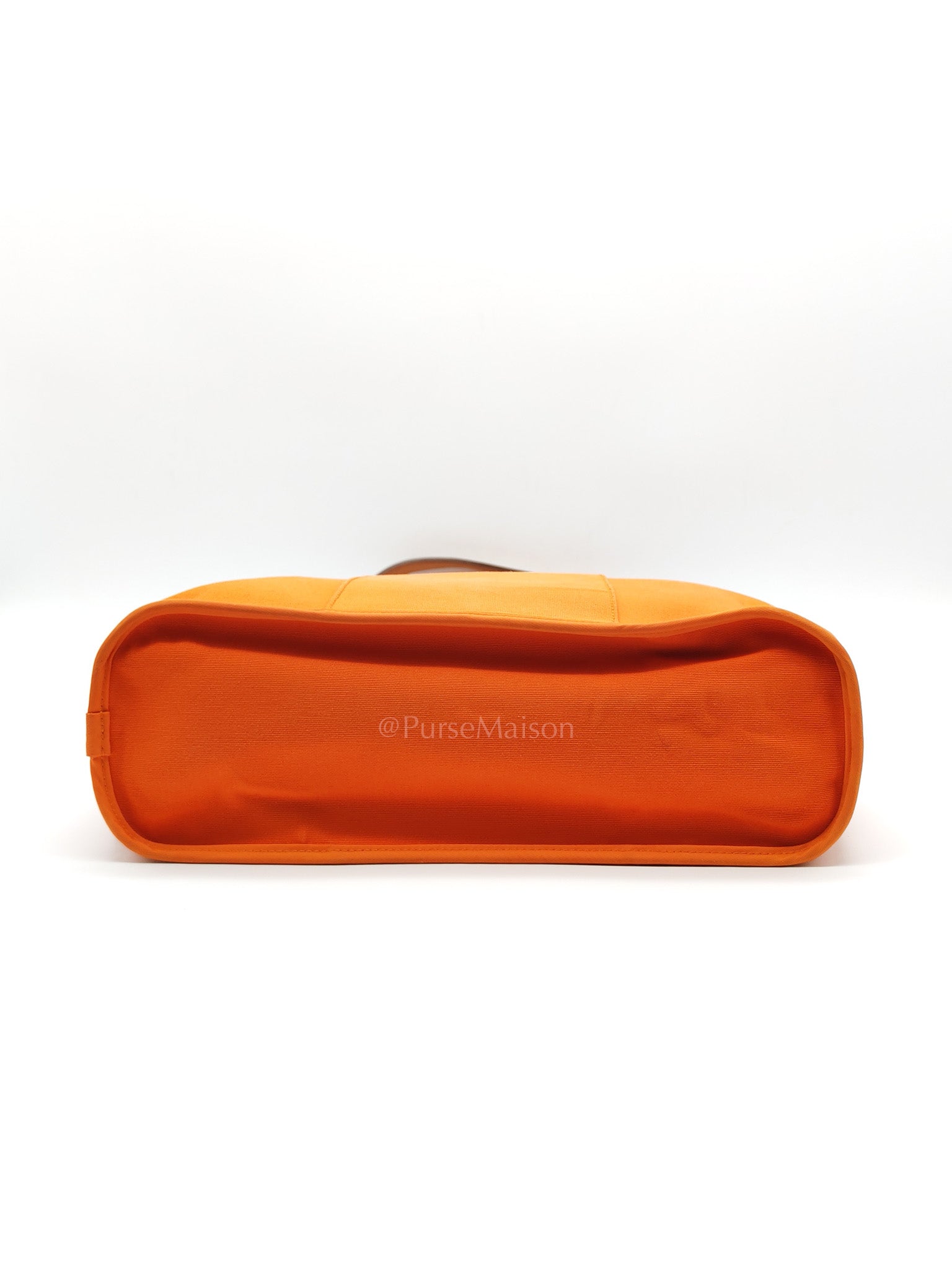 Cabag 32 Tote Bag in Orange Elan & Palladium Hardware Stamp Square P (2012) | Purse Maison Luxury Bags Shop
