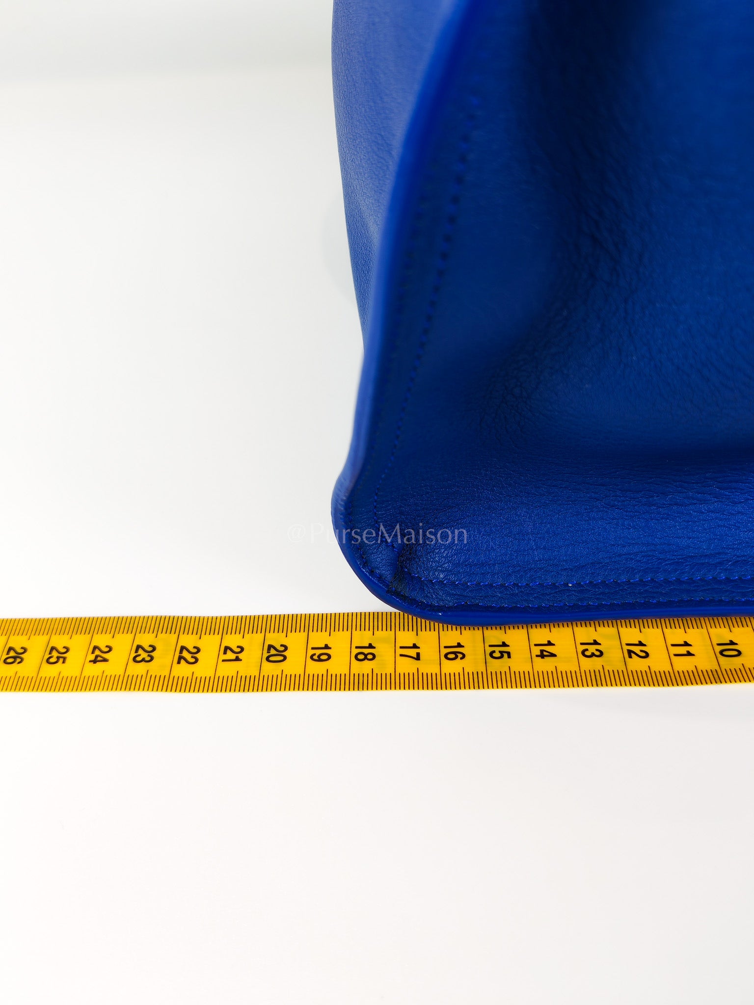 Cabas Handbag Large in Blue Calfskin Leather | Purse Maison Luxury Bags Shop