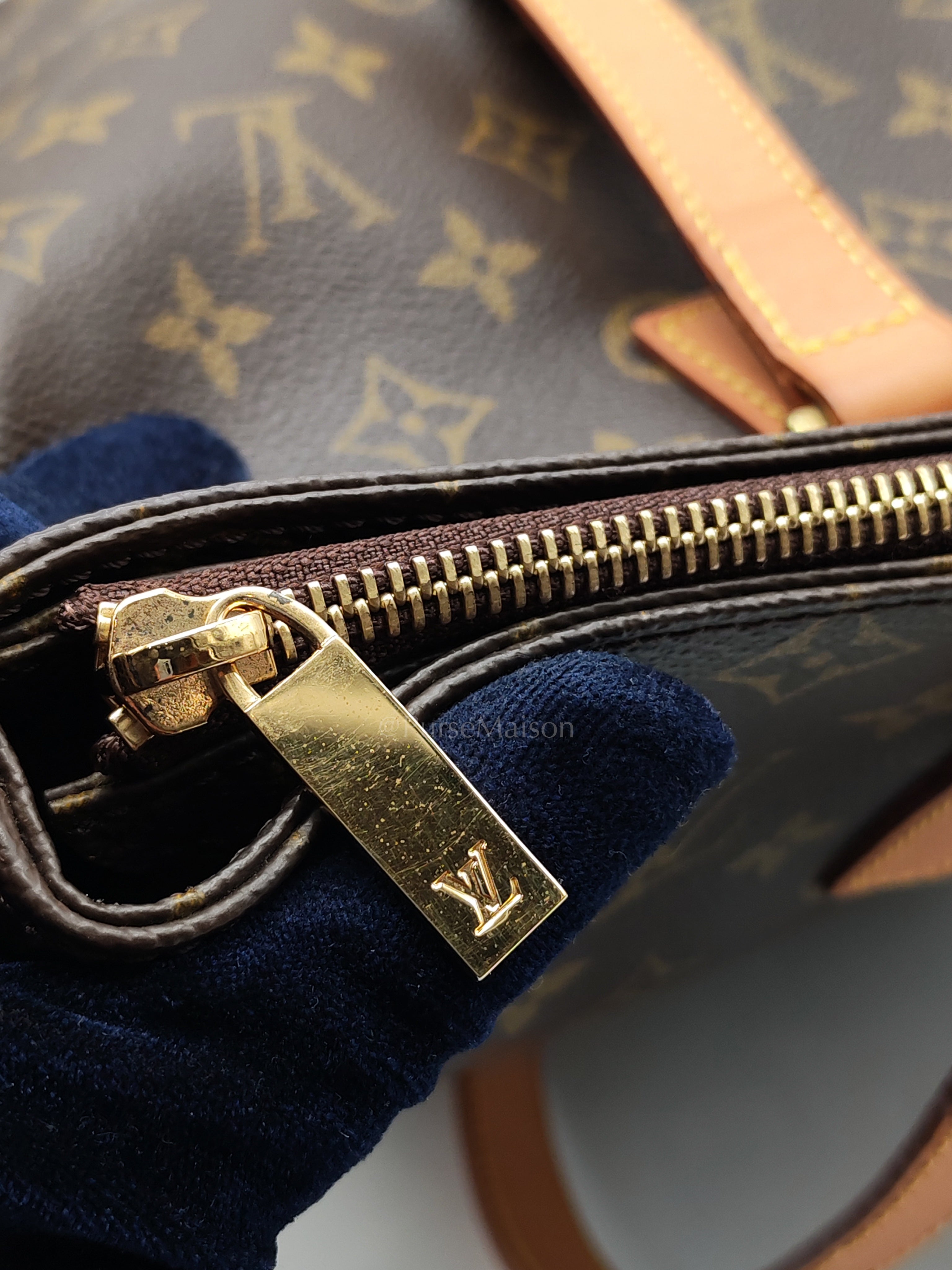 Cabas Mezzo Tote Bag in Monogram Canvas & Gold Hardware (DateCode: TH0052) | Purse Maison Luxury Bags Shop