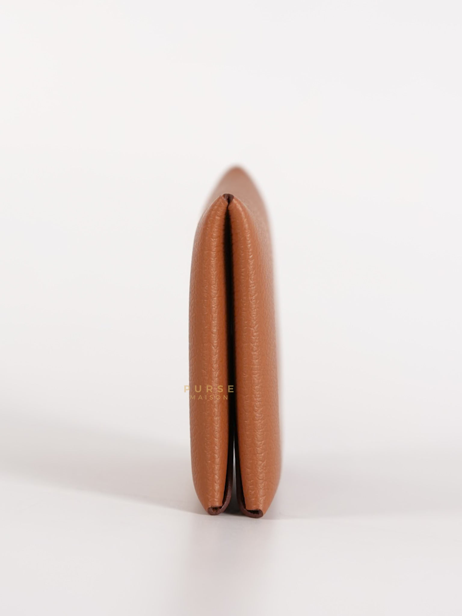 Calvi Card Holder in Gold Epsom Palladium Hardware Stamp W (2024) | Purse Maison Luxury Bags Shop