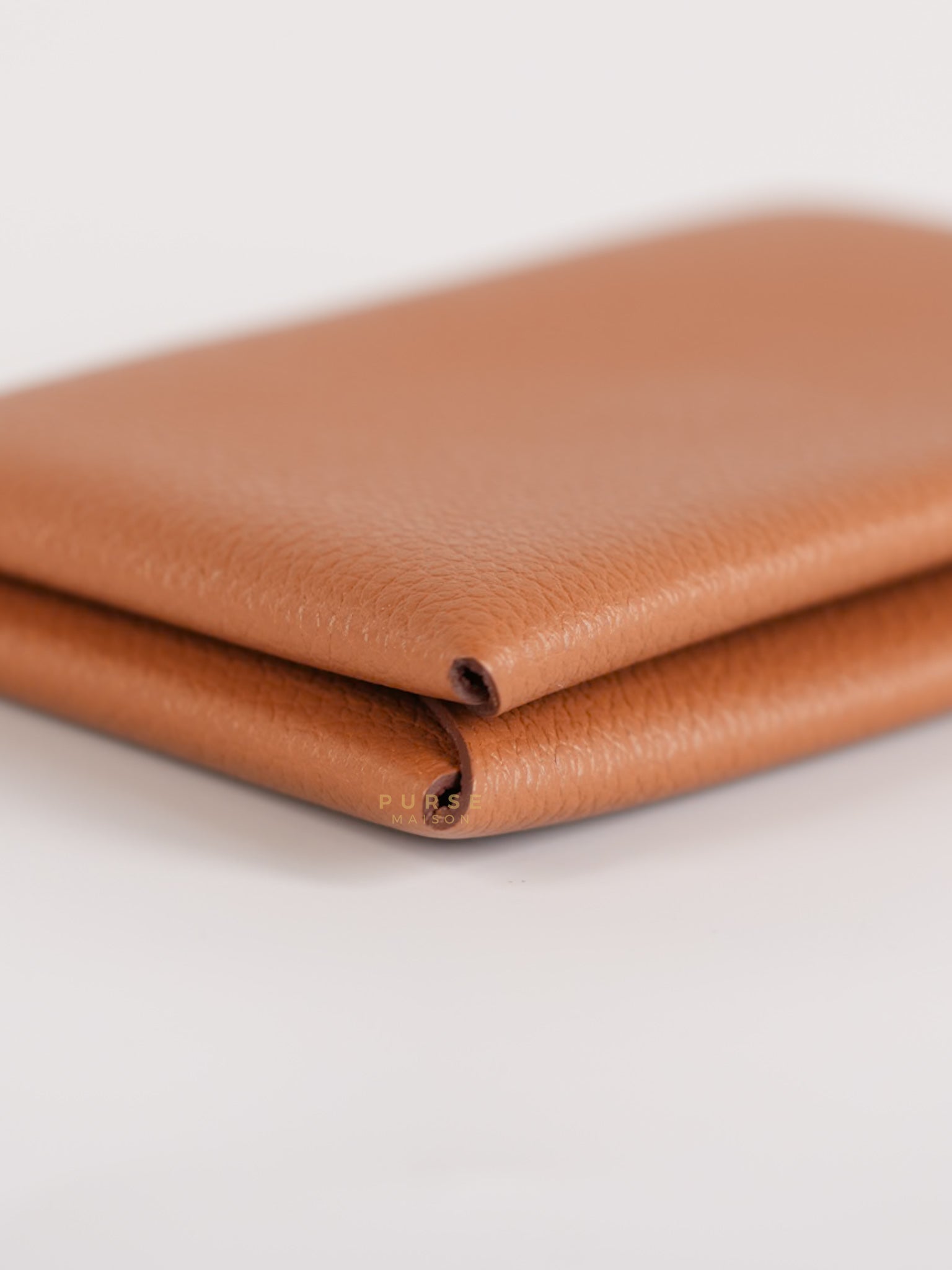 Calvi Card Holder in Gold Epsom Palladium Hardware Stamp W (2024) | Purse Maison Luxury Bags Shop