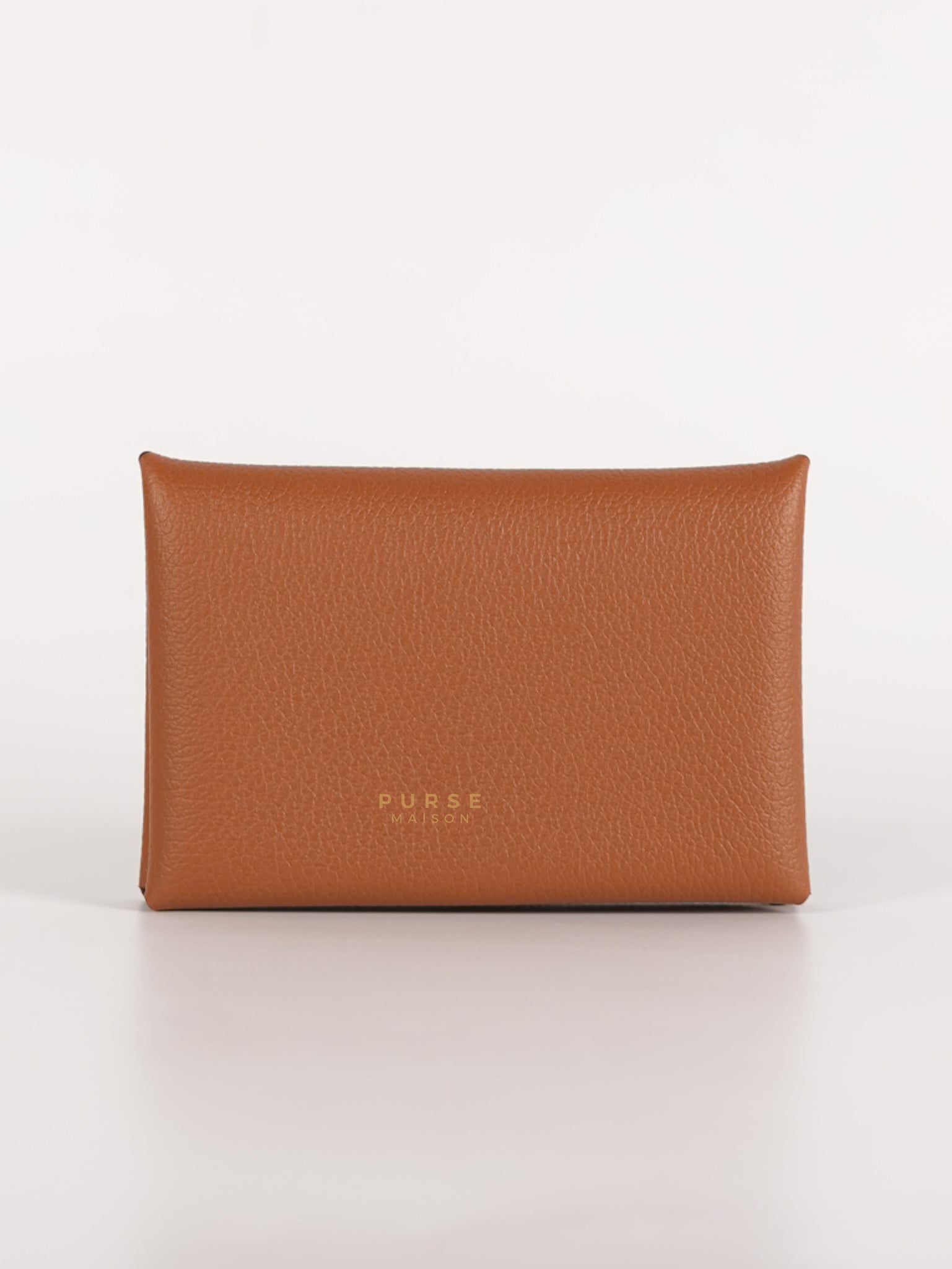 Calvi Card Holder in Gold Epsom Palladium Hardware Stamp W (2024) | Purse Maison Luxury Bags Shop