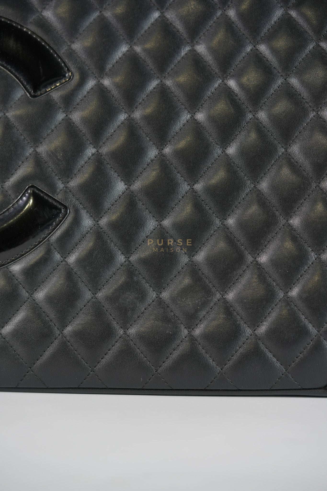Cambon Medium in Black Lambskin Leather and Silver Hardware Series 12 | Purse Maison Luxury Bags Shop