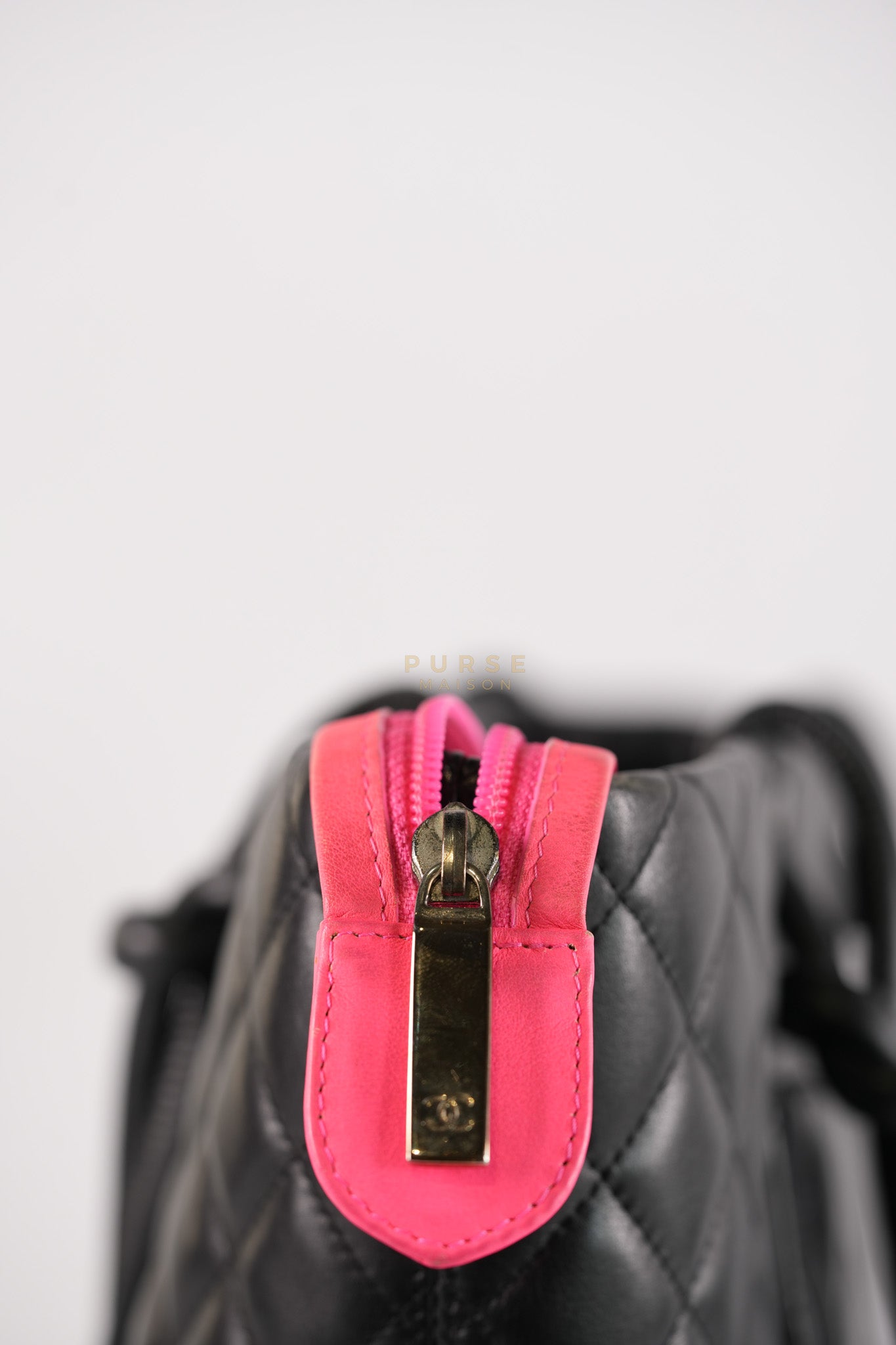Cambon Medium in Black Lambskin Leather and Silver Hardware Series 12 | Purse Maison Luxury Bags Shop