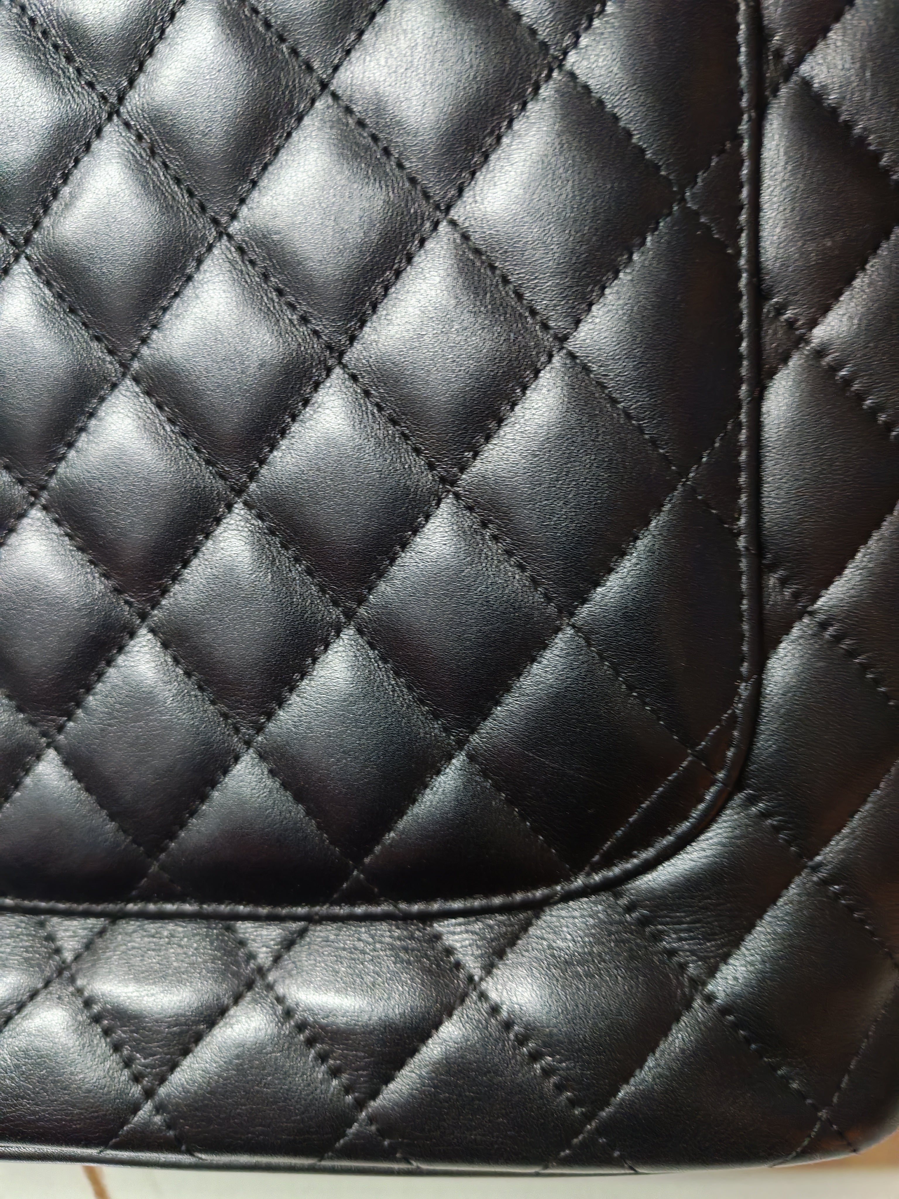 Cambon Medium in Black Lambskin Leather and Silver Hardware Series 12 | Purse Maison Luxury Bags Shop