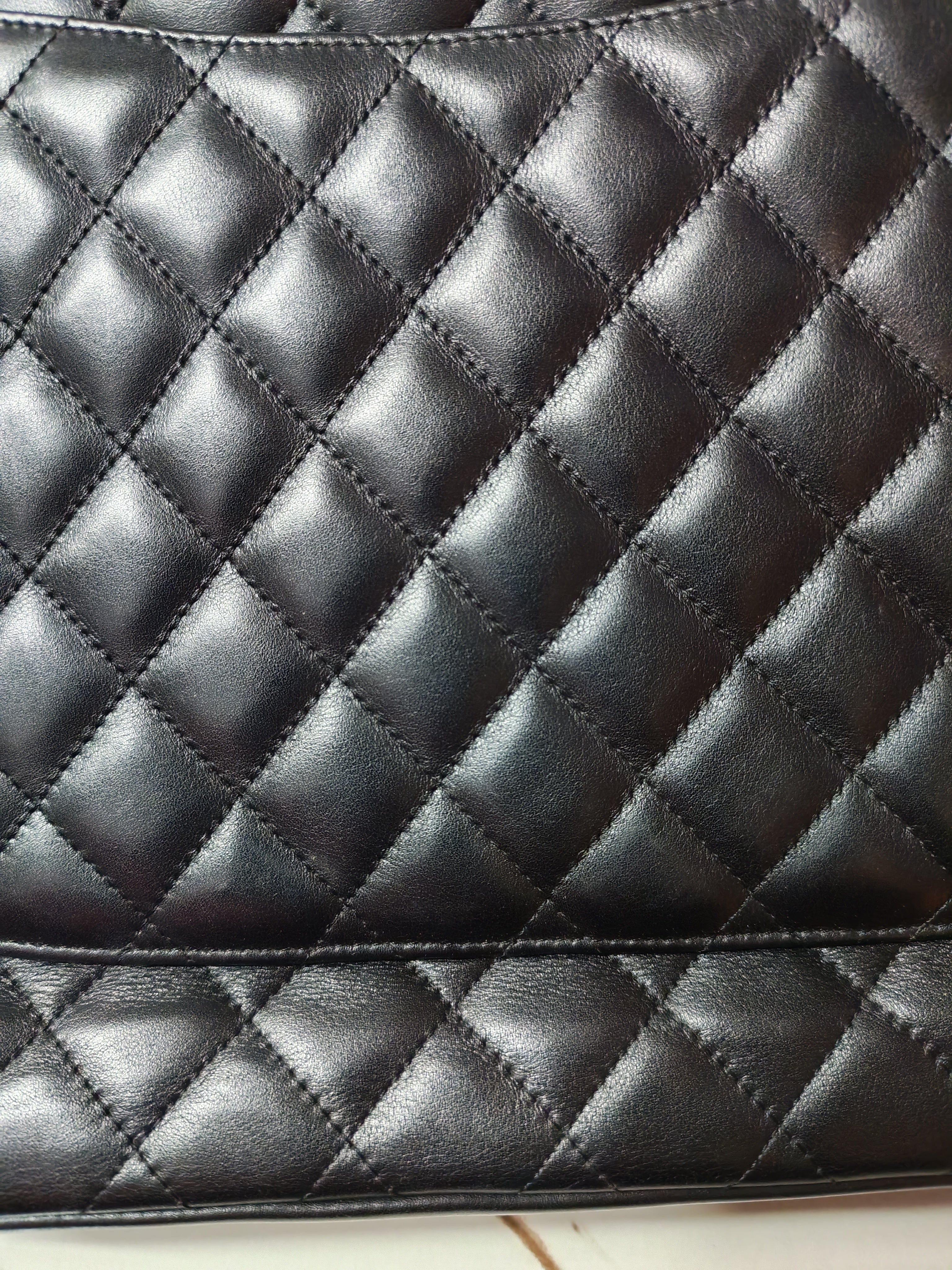 Cambon Medium in Black Lambskin Leather and Silver Hardware Series 12 | Purse Maison Luxury Bags Shop