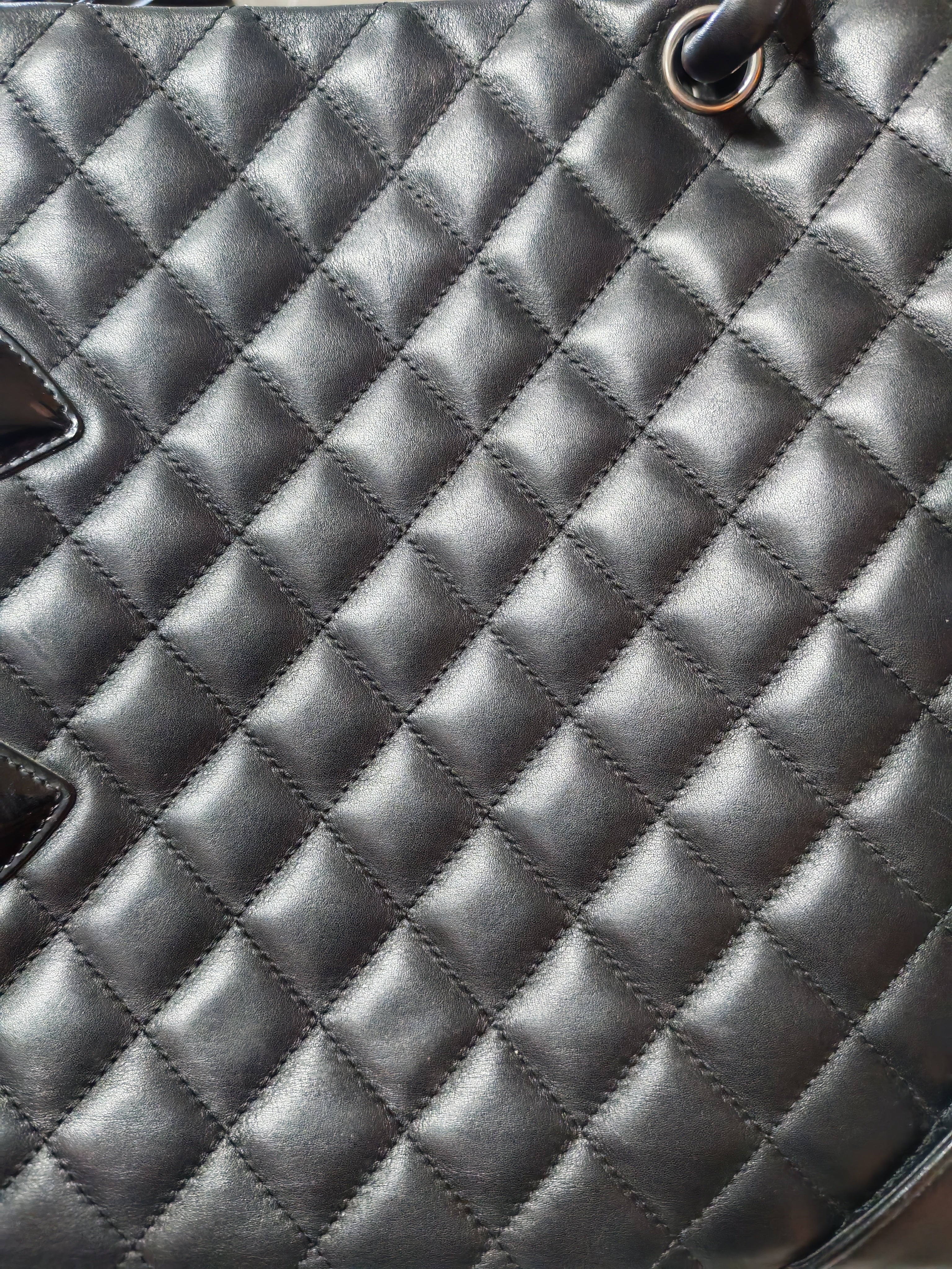Cambon Medium in Black Lambskin Leather and Silver Hardware Series 12 | Purse Maison Luxury Bags Shop