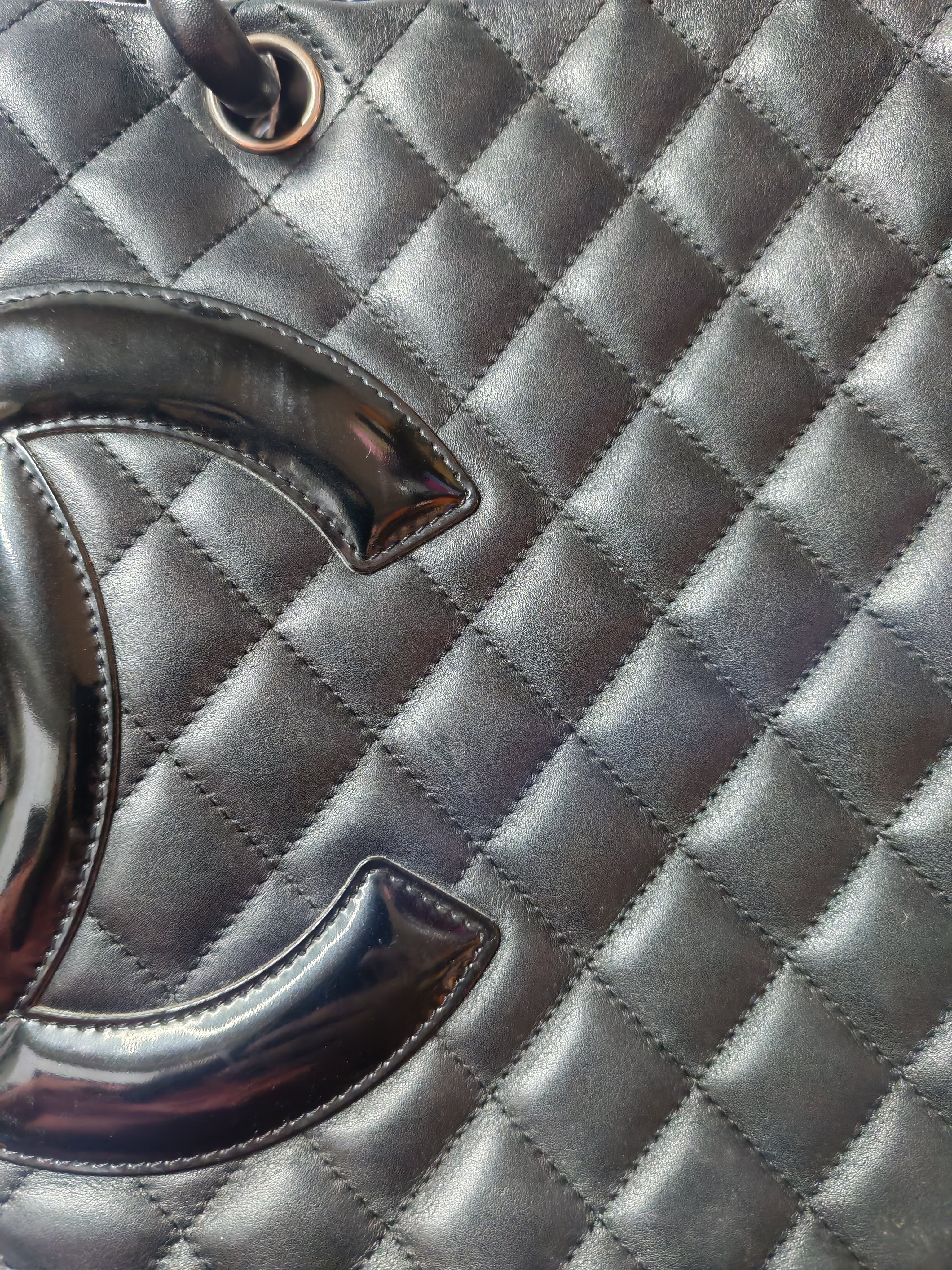 Cambon Medium in Black Lambskin Leather and Silver Hardware Series 12 | Purse Maison Luxury Bags Shop