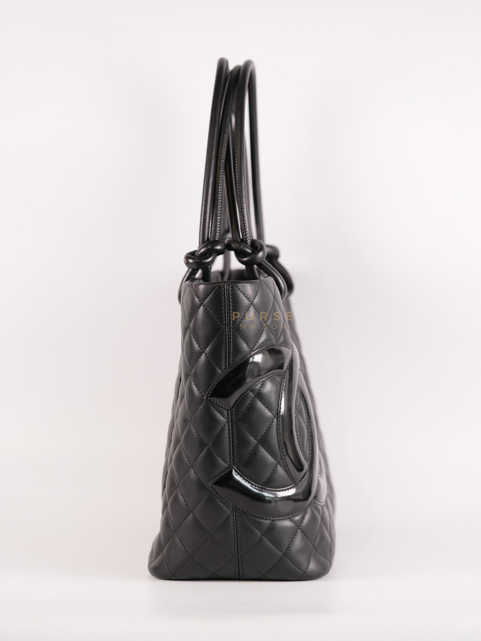 Cambon Medium in Black Lambskin Leather and Silver Hardware Series 12 | Purse Maison Luxury Bags Shop
