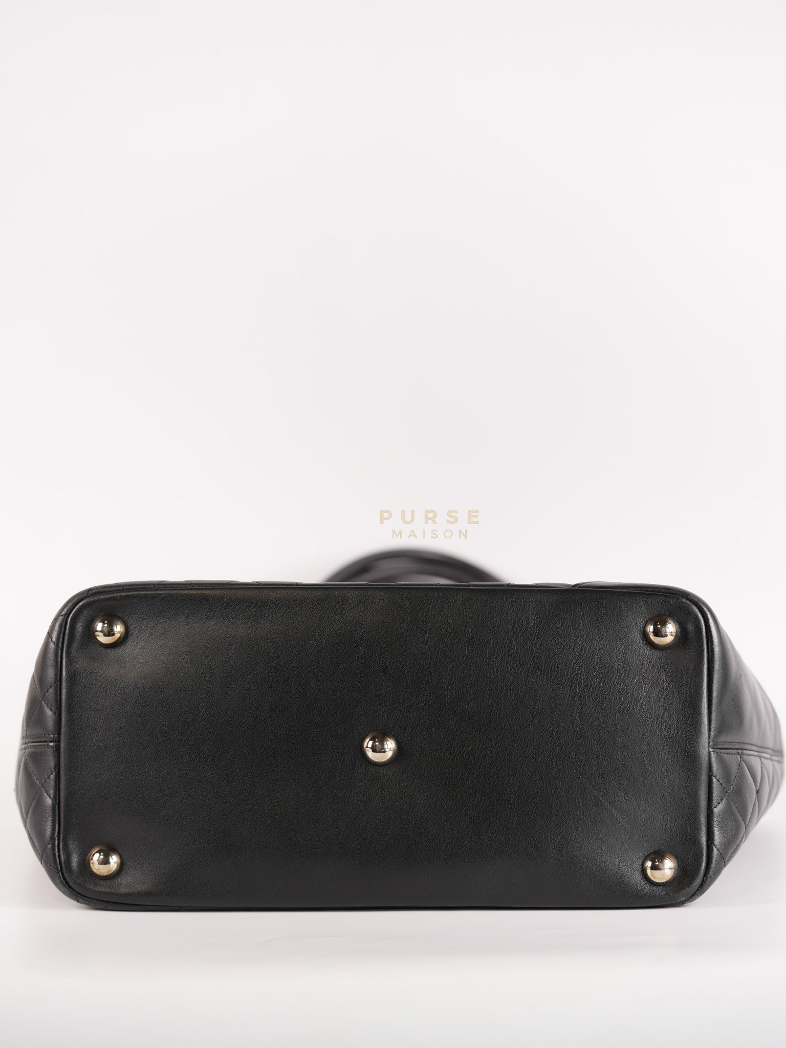 Cambon Medium in Black Lambskin Leather and Silver Hardware Series 12 | Purse Maison Luxury Bags Shop