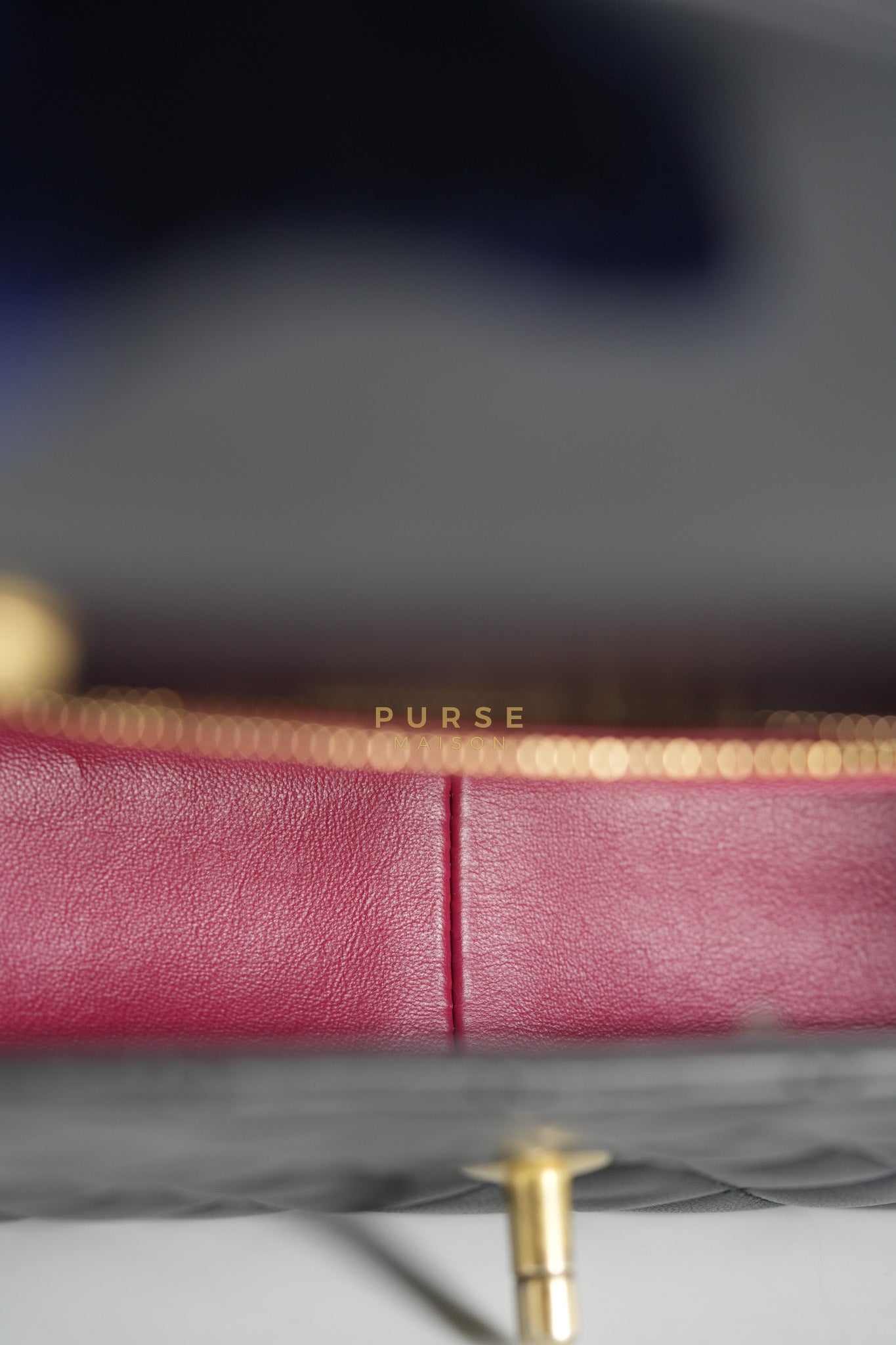 Camellia Crush Flap Medium in Black Lambskin Leather Aged Gold Hardware (Microchip) | Purse Maison Luxury Bags Shop