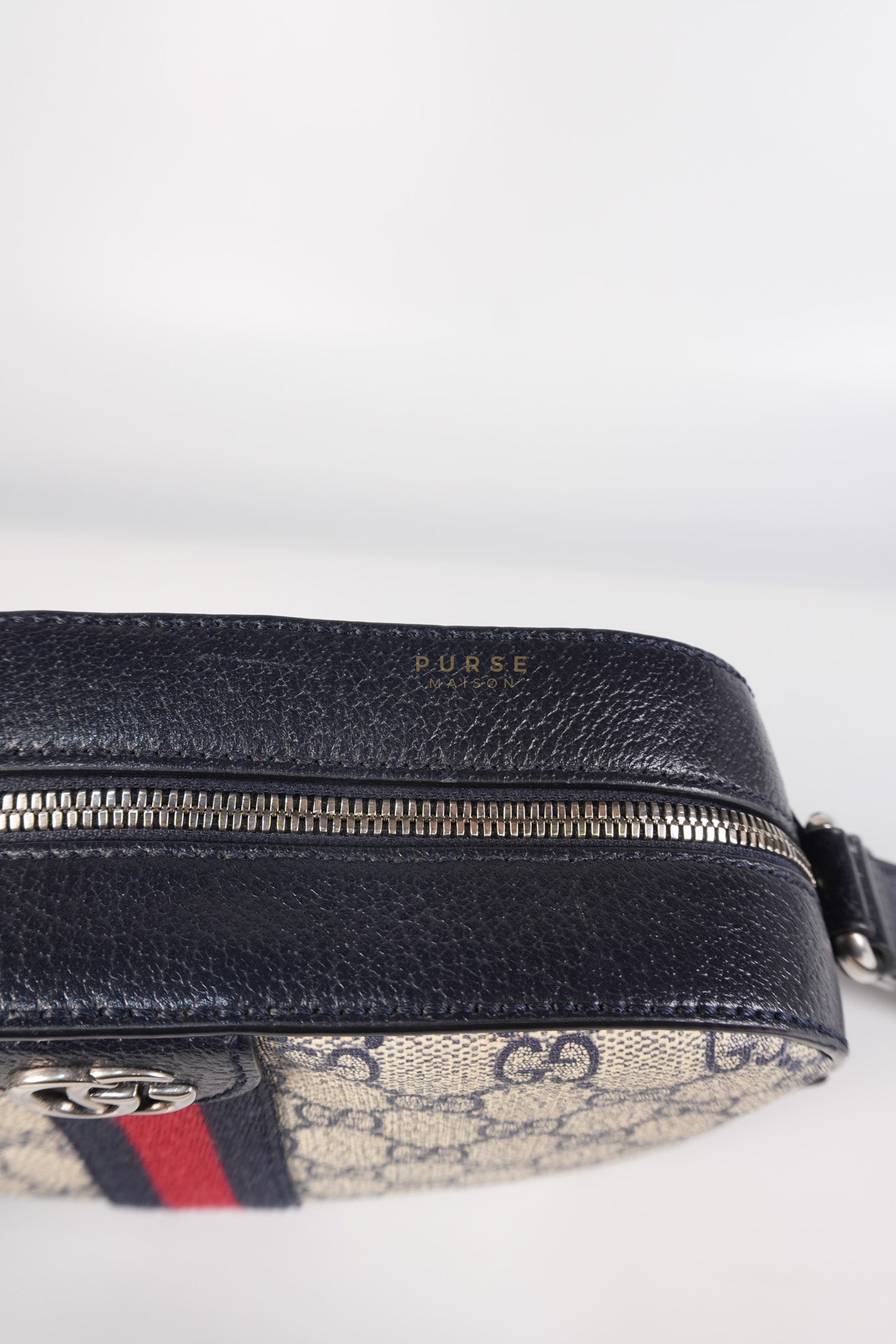 Camera Bag Ophidia Supreme Canvas and Navy Blue Cross Body Bag | Purse Maison Luxury Bags Shop