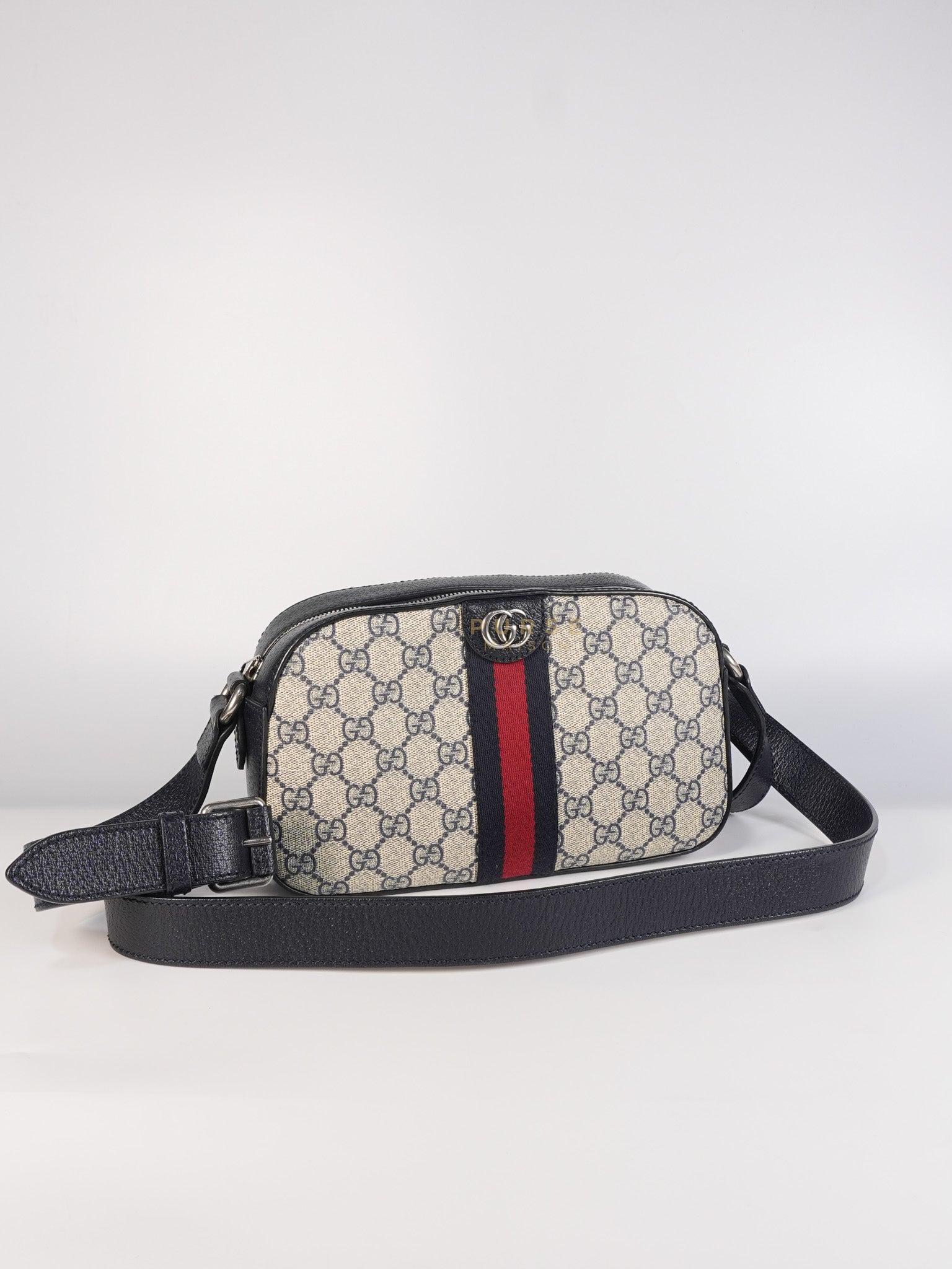Camera Bag Ophidia Supreme Canvas and Navy Blue Cross Body Bag | Purse Maison Luxury Bags Shop