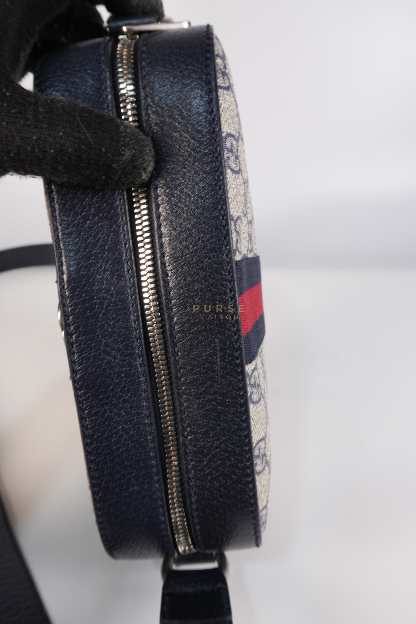 Camera Bag Ophidia Supreme Canvas and Navy Blue Cross Body Bag | Purse Maison Luxury Bags Shop