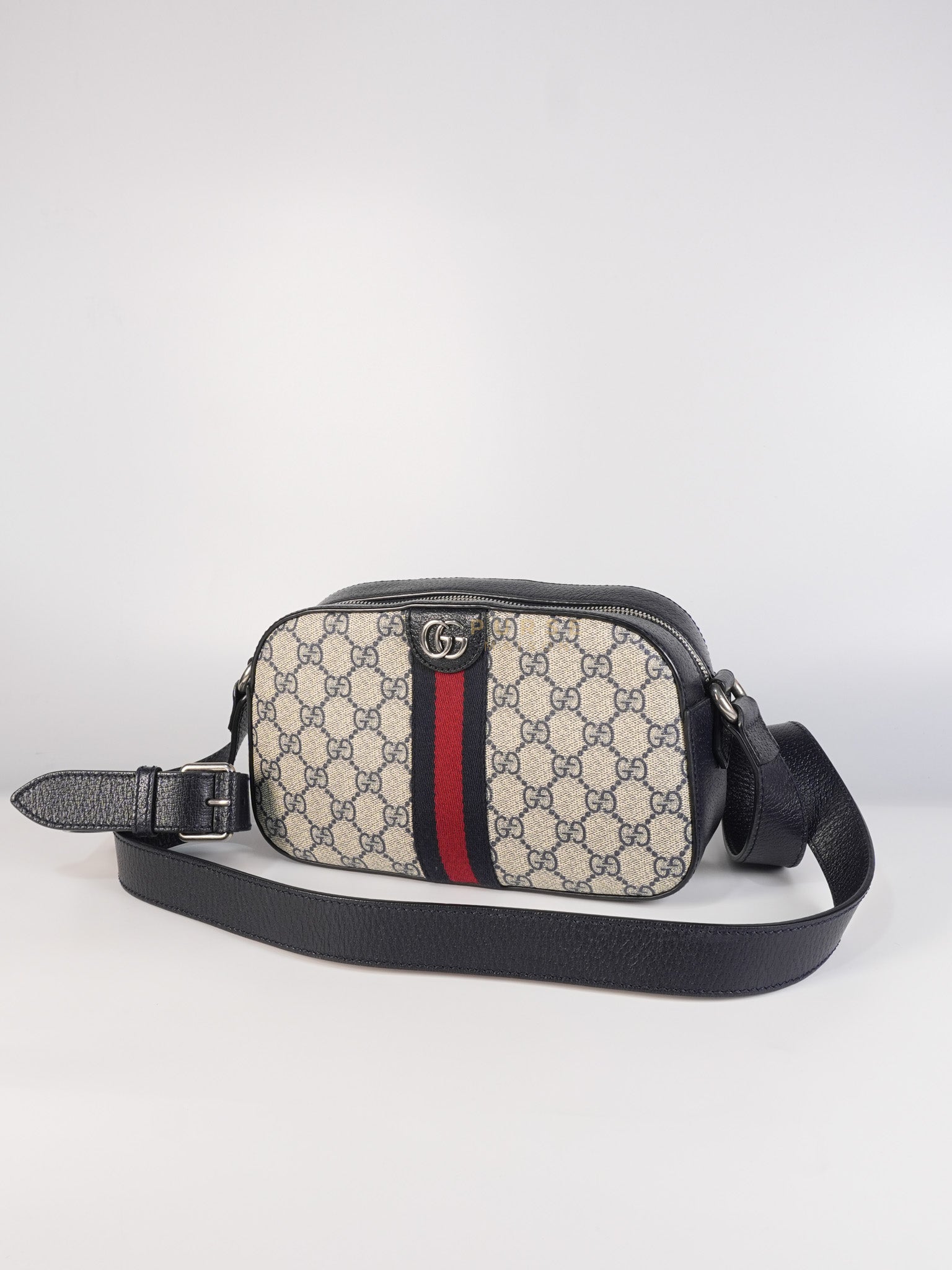Camera Bag Ophidia Supreme Canvas and Navy Blue Cross Body Bag | Purse Maison Luxury Bags Shop
