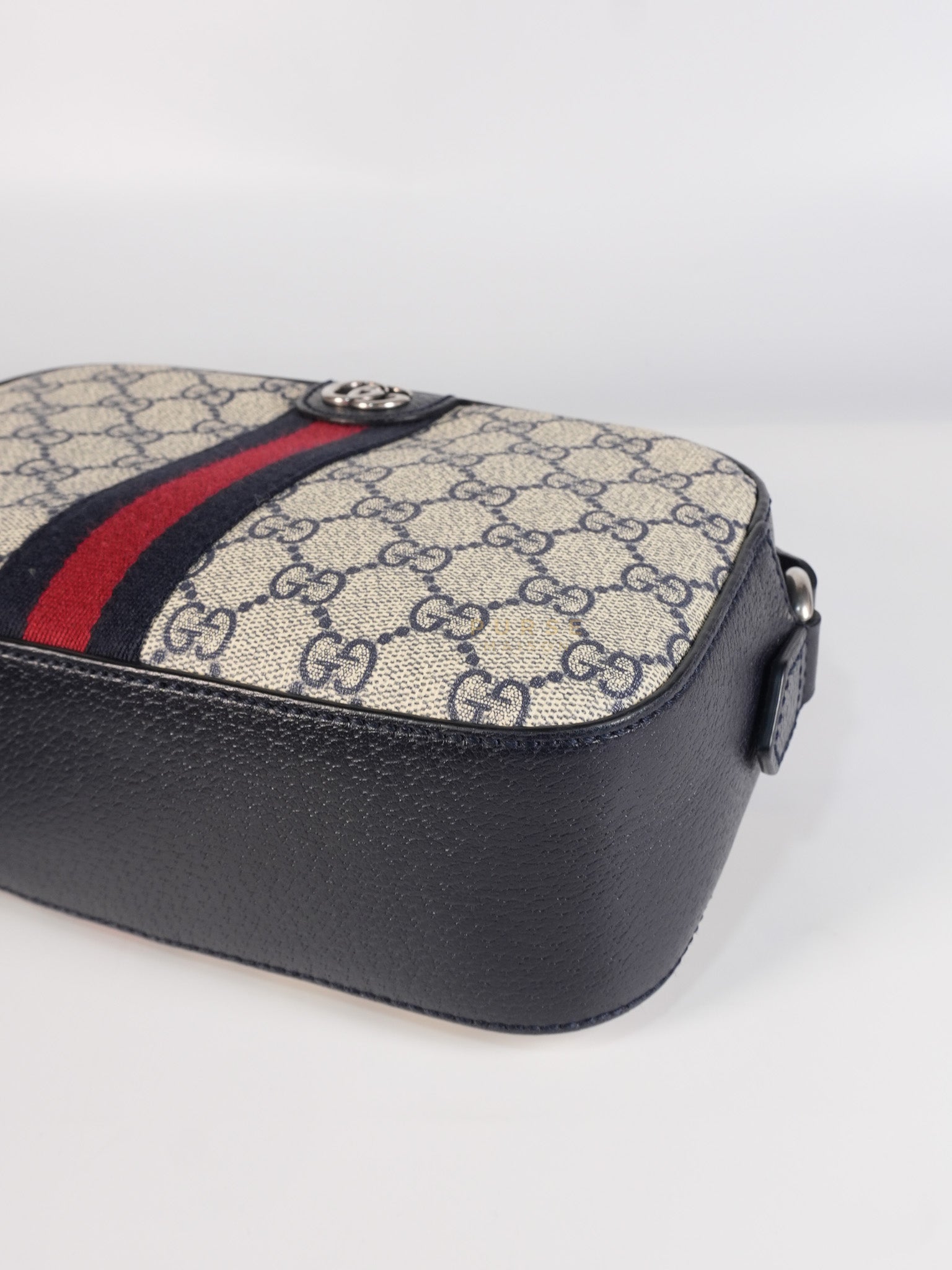 Camera Bag Ophidia Supreme Canvas and Navy Blue Cross Body Bag | Purse Maison Luxury Bags Shop