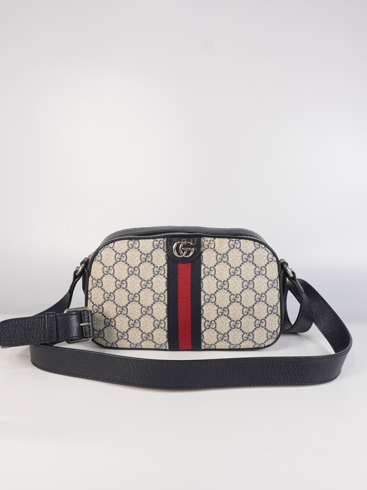 Camera Bag Ophidia Supreme Canvas and Navy Blue Cross Body Bag | Purse Maison Luxury Bags Shop