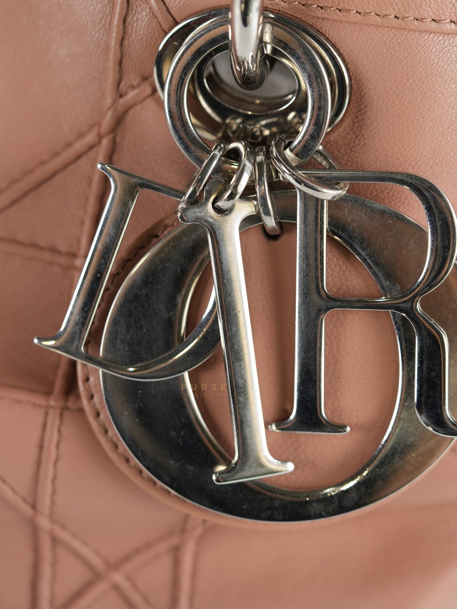 Cannage Vintage Large Baby Pink Crossbody Boston Bag | Purse Maison Luxury Bags Shop