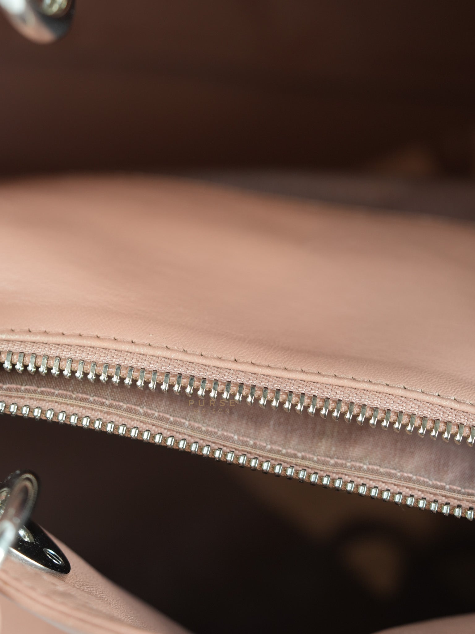 Cannage Vintage Large Baby Pink Crossbody Boston Bag | Purse Maison Luxury Bags Shop