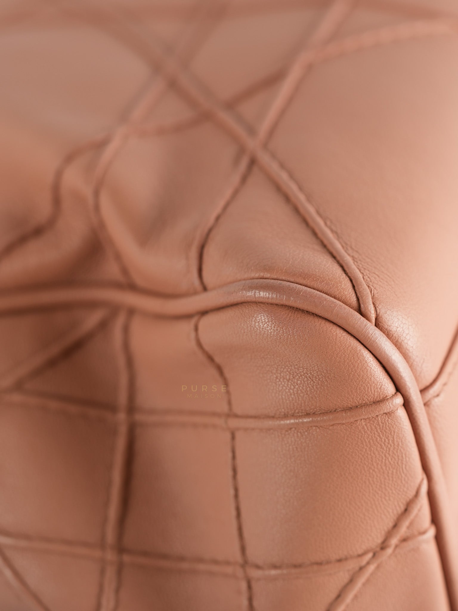 Cannage Vintage Large Baby Pink Crossbody Boston Bag | Purse Maison Luxury Bags Shop