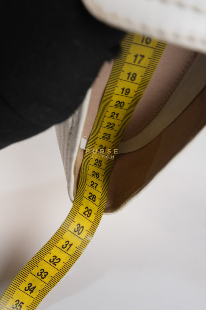 Cap Toe Silver & White Slip on Shoes Size 37.5 EU (25cm) | Purse Maison Luxury Bags Shop