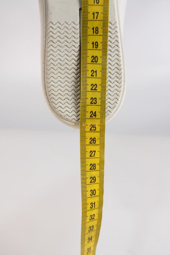 Cap Toe Silver & White Slip on Shoes Size 37.5 EU (25cm) | Purse Maison Luxury Bags Shop