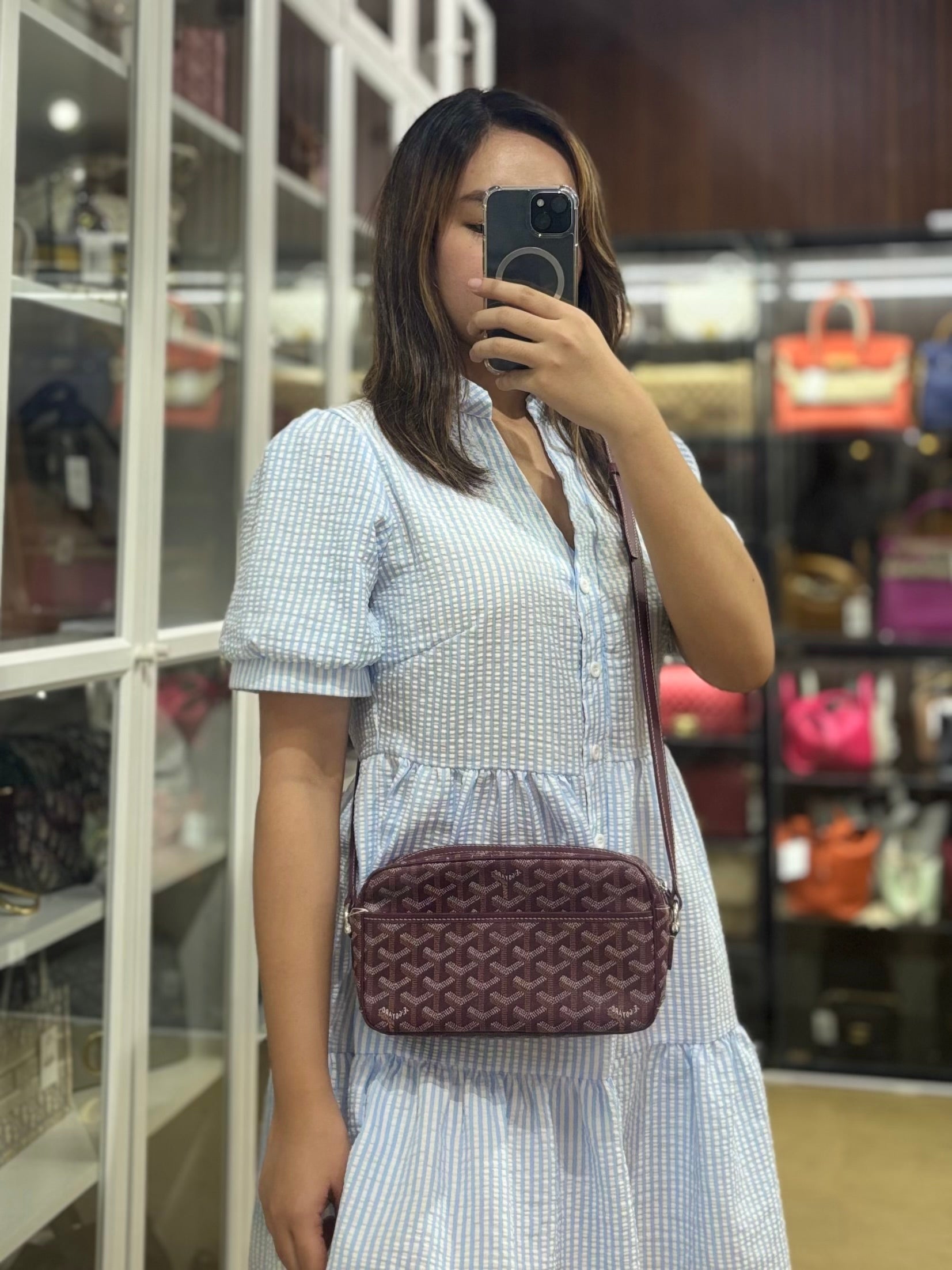 Cap Vert Bordeaux Goyardine Canvas Crossbody Bag | Purse Maison Luxury Bags Shop