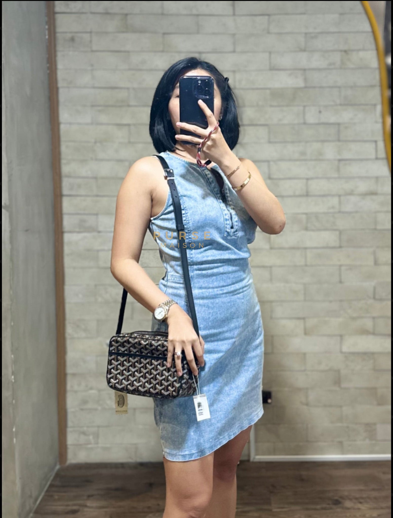 Sac Cap Vert PM in Black Goyardine Canvas | Purse Maison Luxury Bags Shop