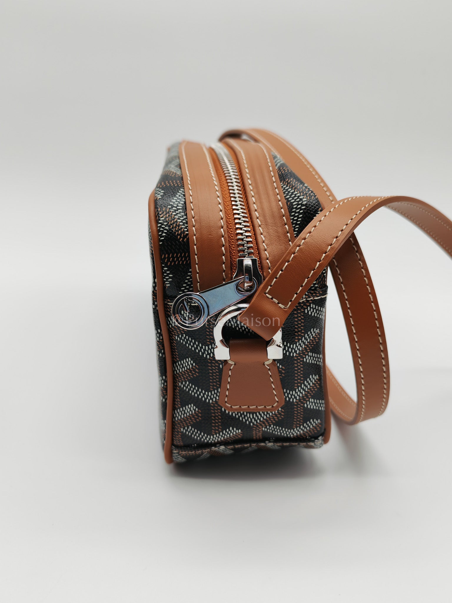 Cap Vert in Tan Goyardine Canvas Crossbody Bag | Purse Maison Luxury Bags Shop