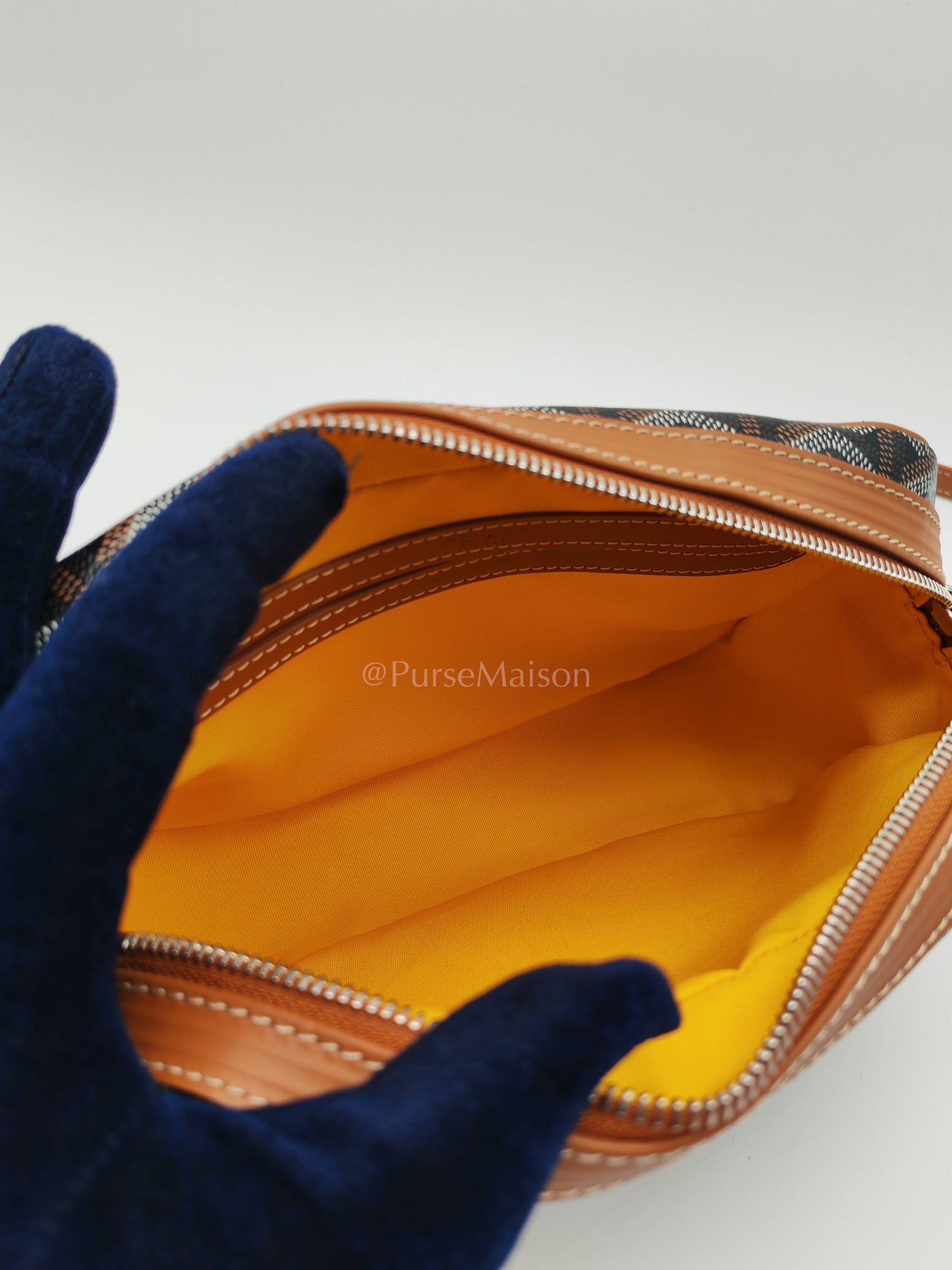 Cap Vert in Tan Goyardine Canvas Crossbody Bag | Purse Maison Luxury Bags Shop