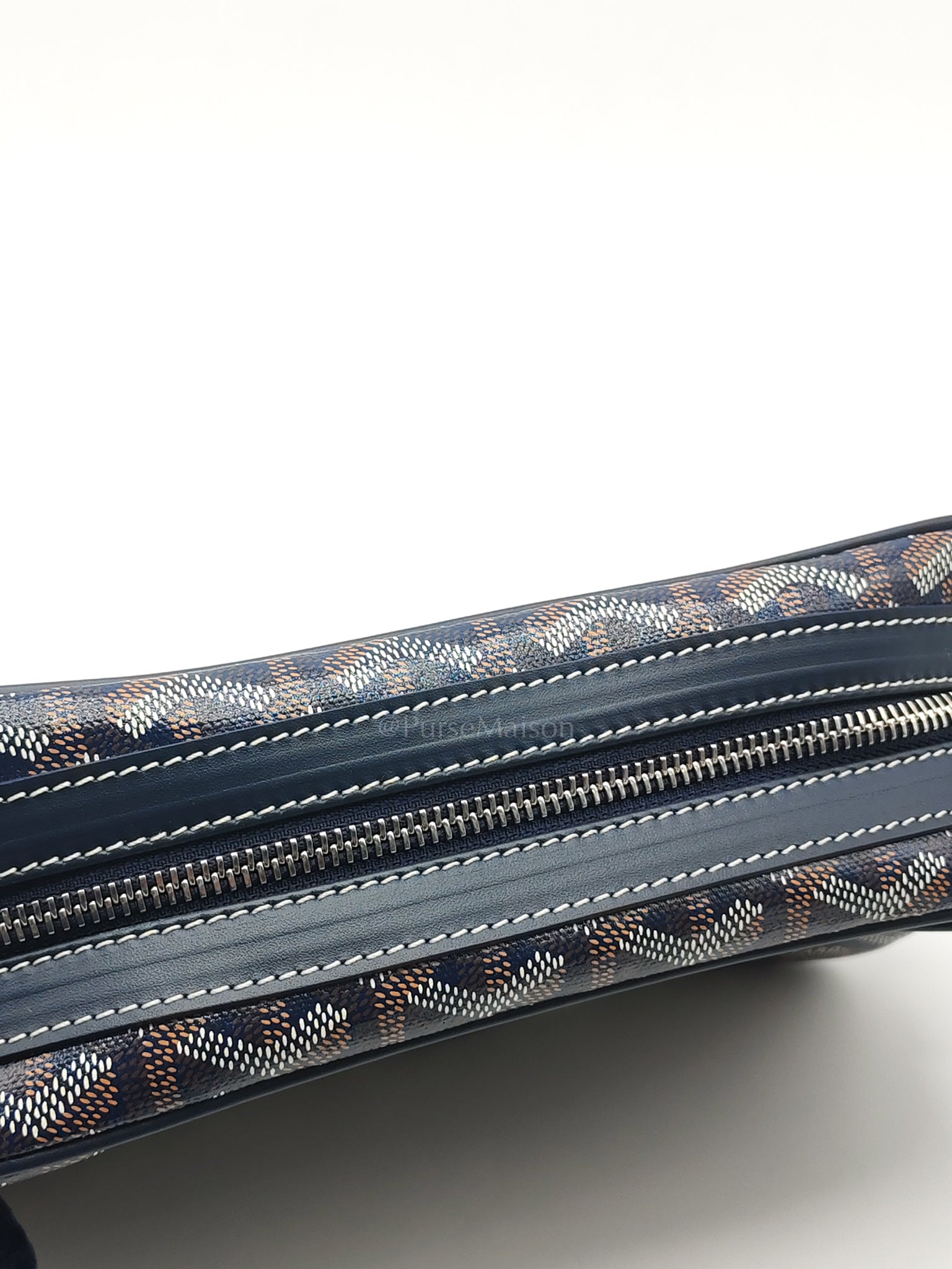 Cap Vert PM in Blue Marine Goyardine Canvas | Purse Maison Luxury Bags Shop
