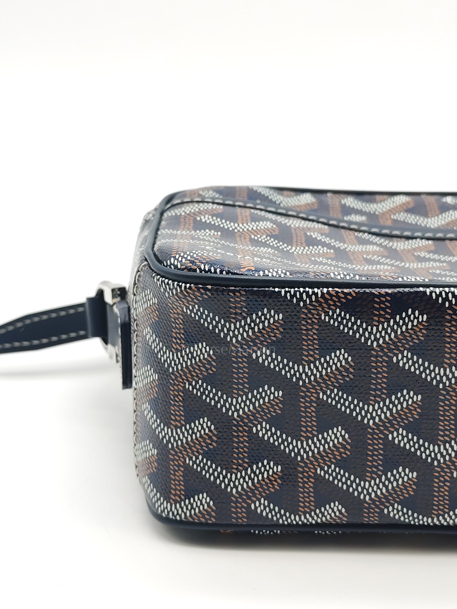 Cap Vert PM in Blue Marine Goyardine Canvas | Purse Maison Luxury Bags Shop