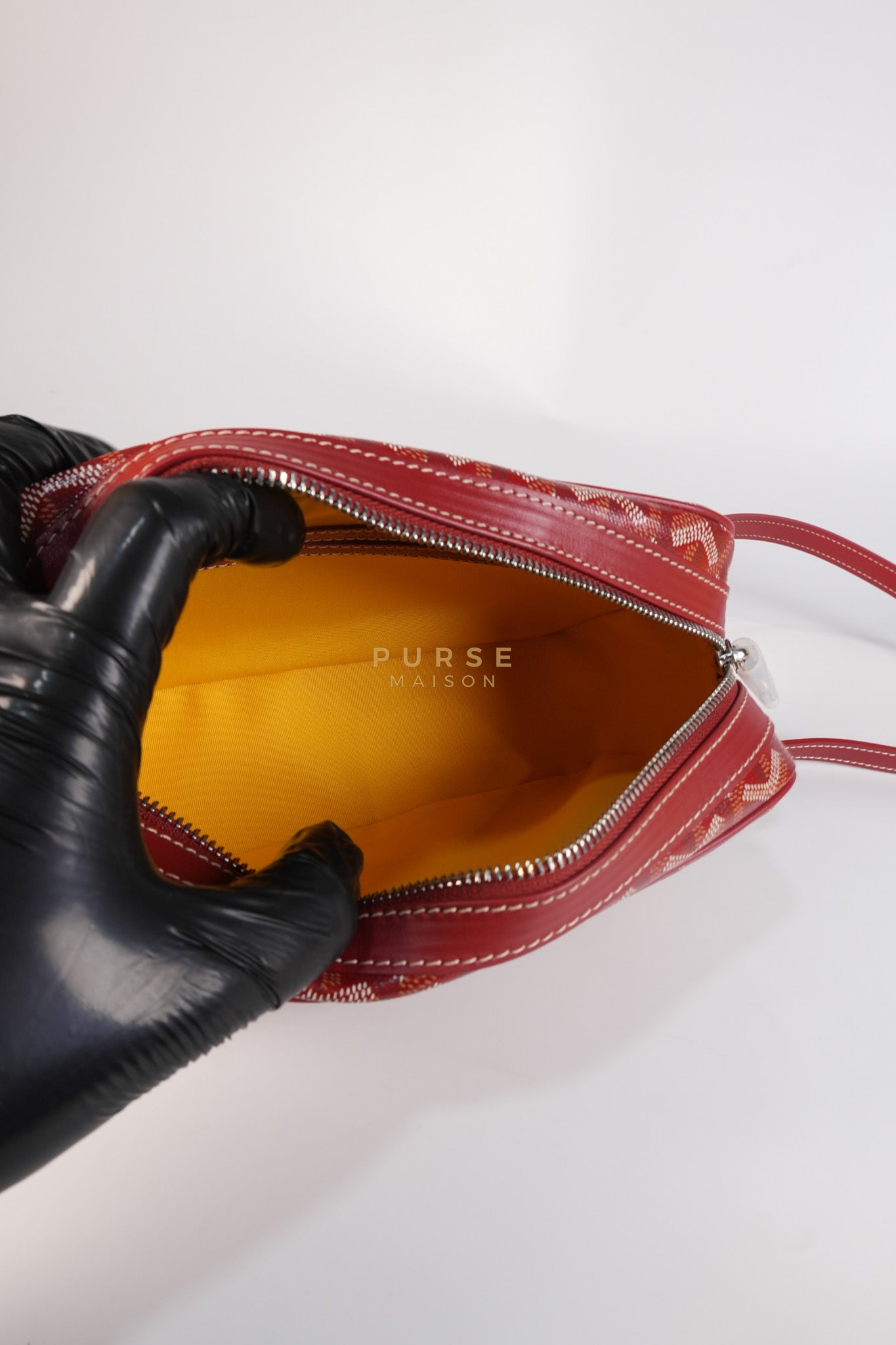 Cap Vert Red in Goyardine Canvas | Purse Maison Luxury Bags Shop