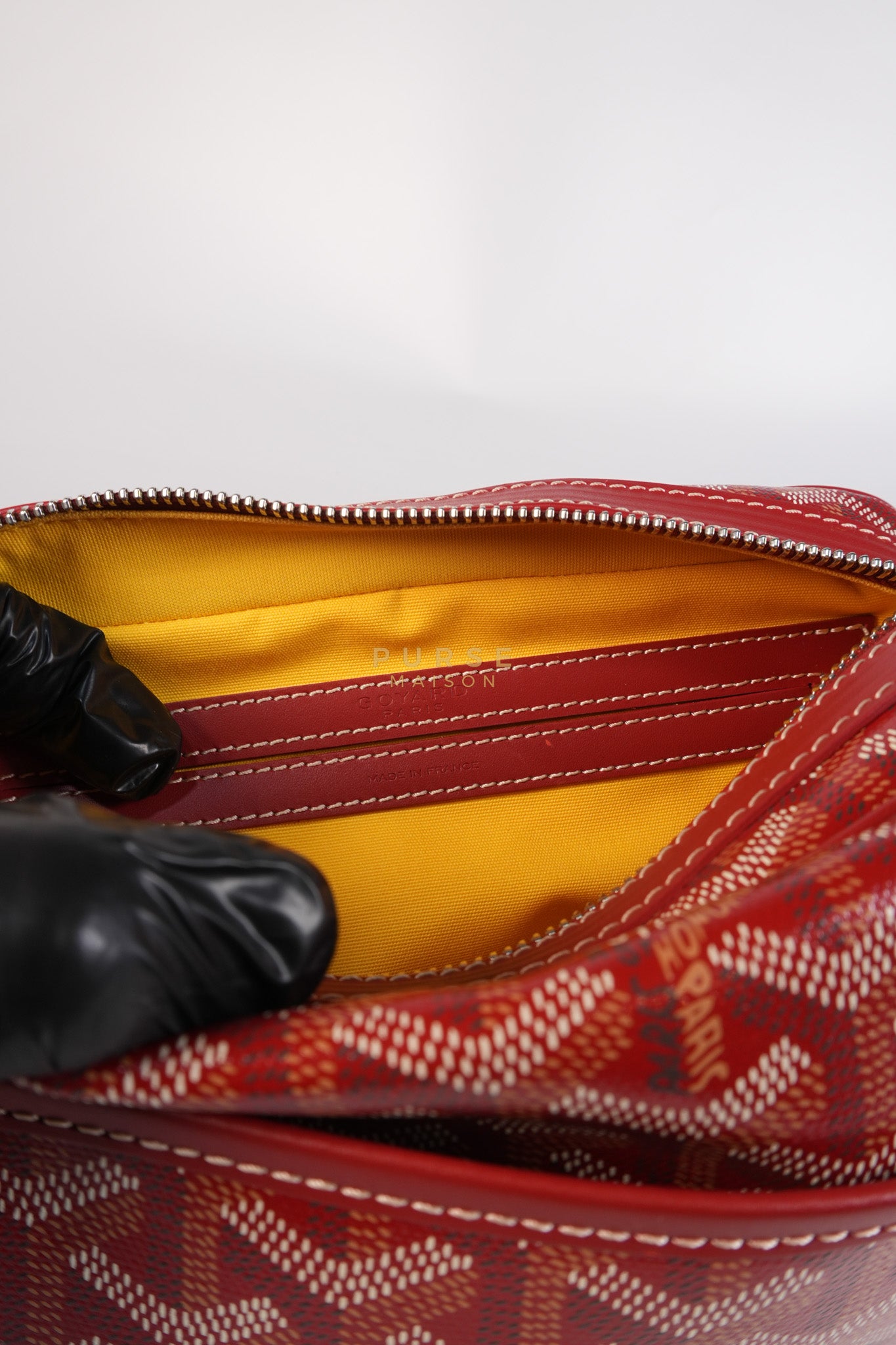 Cap Vert Red in Goyardine Canvas | Purse Maison Luxury Bags Shop