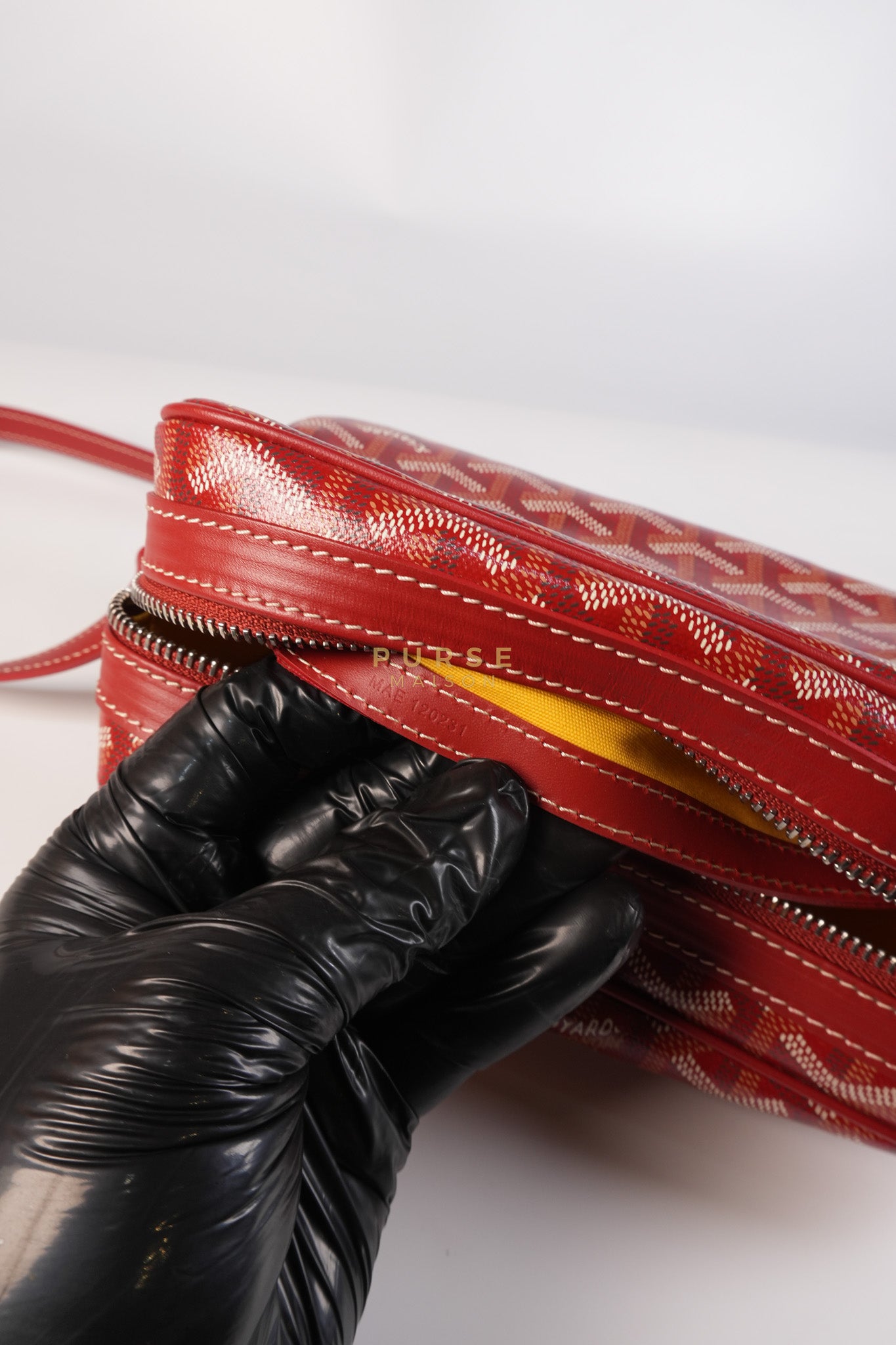 Cap Vert Red in Goyardine Canvas | Purse Maison Luxury Bags Shop