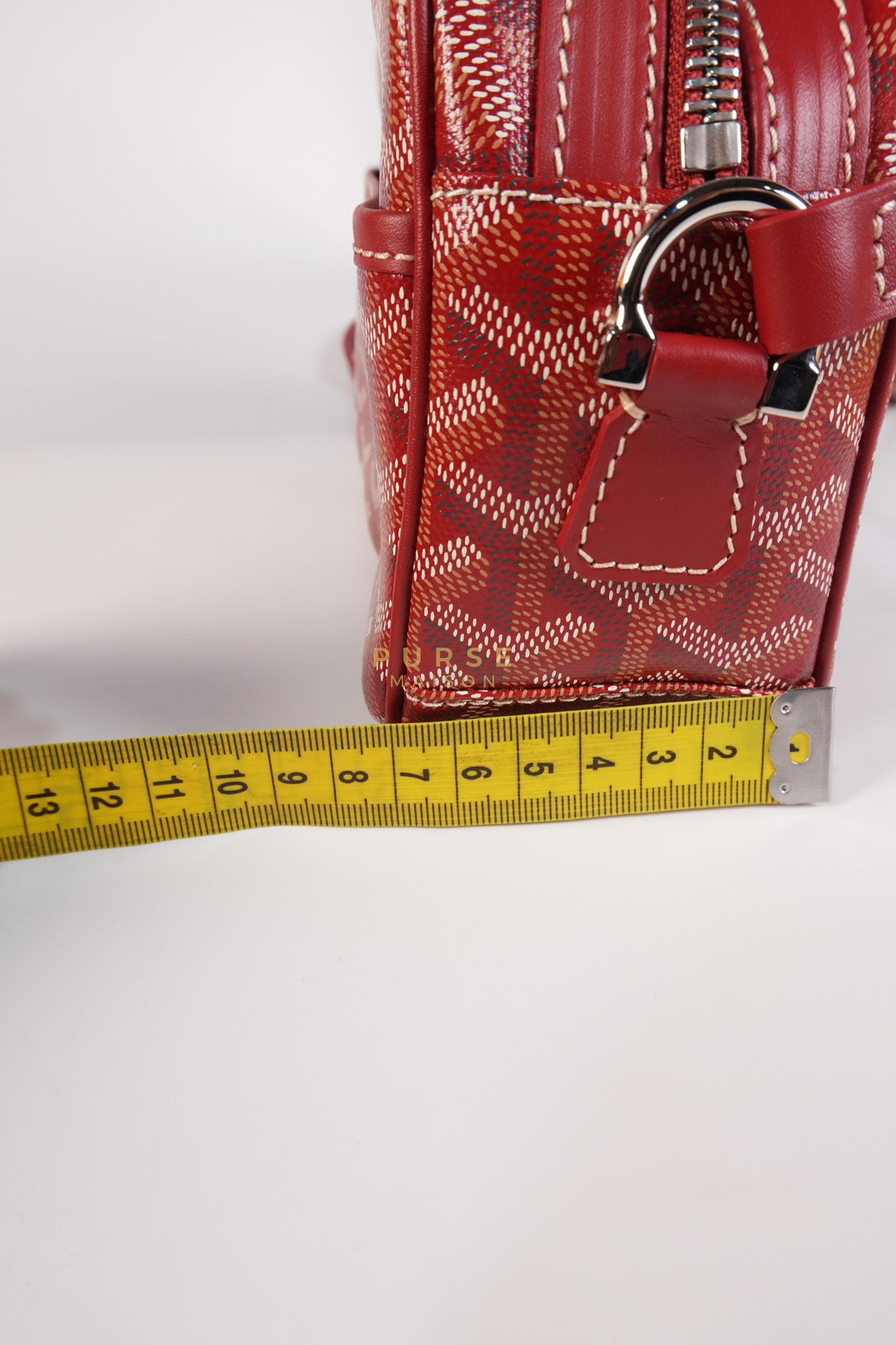 Cap Vert Red in Goyardine Canvas | Purse Maison Luxury Bags Shop