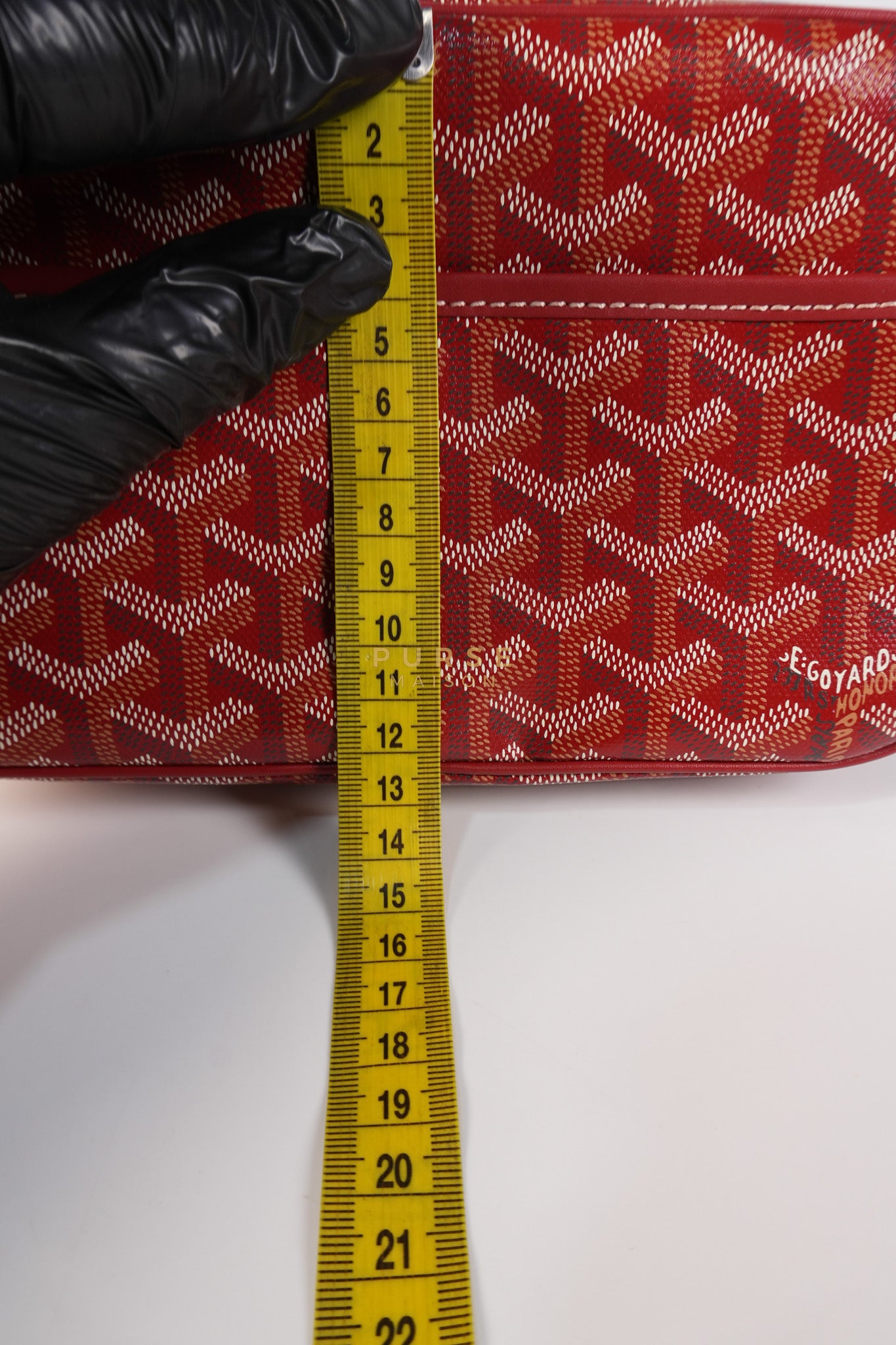 Cap Vert Red in Goyardine Canvas | Purse Maison Luxury Bags Shop