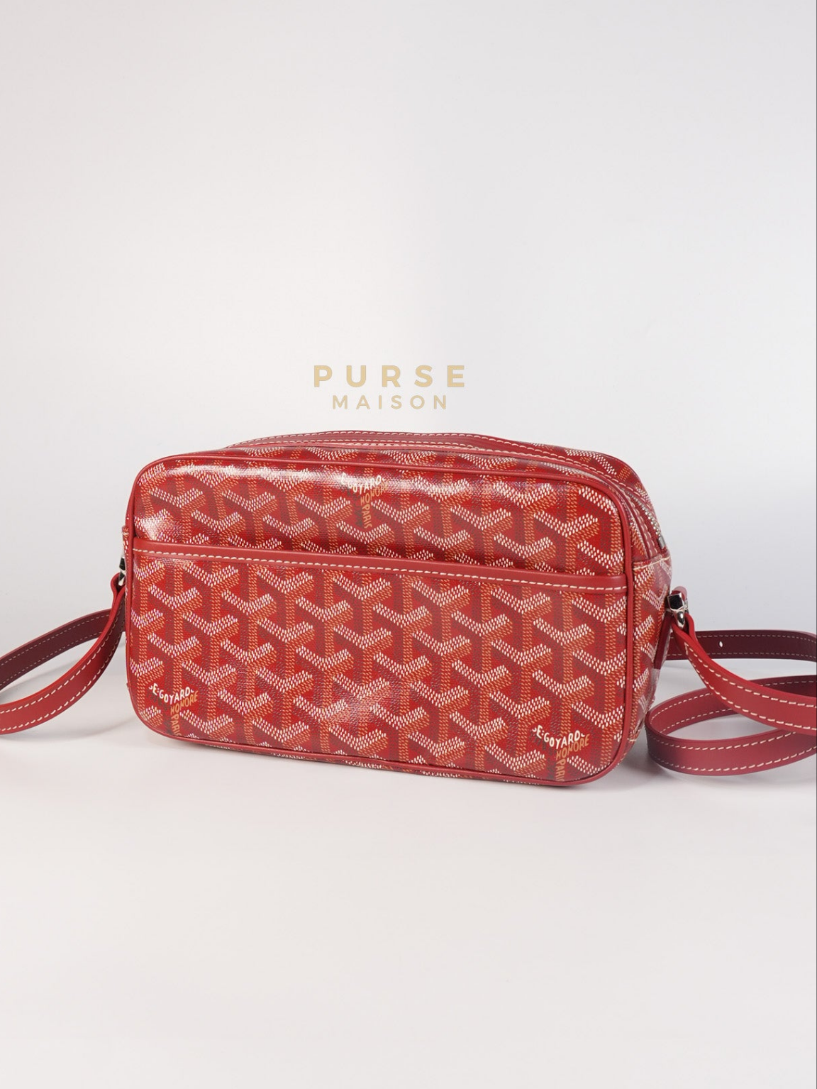 Cap Vert Red in Goyardine Canvas | Purse Maison Luxury Bags Shop