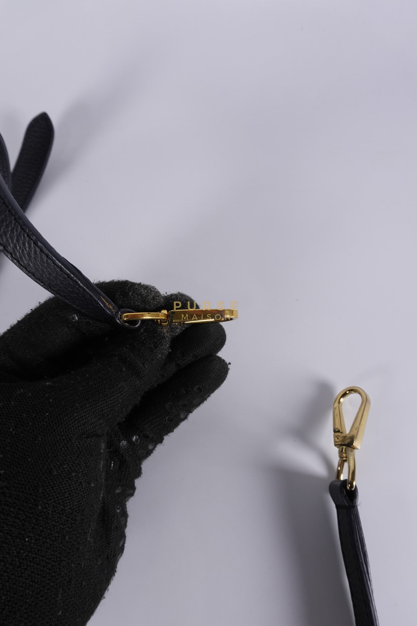 Capuccines PM Black Taurillon Leather and Gold Hardware | Purse Maison Luxury Bags Shop