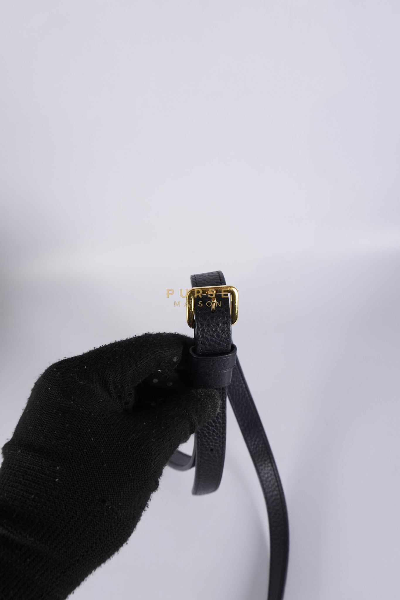 Capuccines PM Black Taurillon Leather and Gold Hardware | Purse Maison Luxury Bags Shop